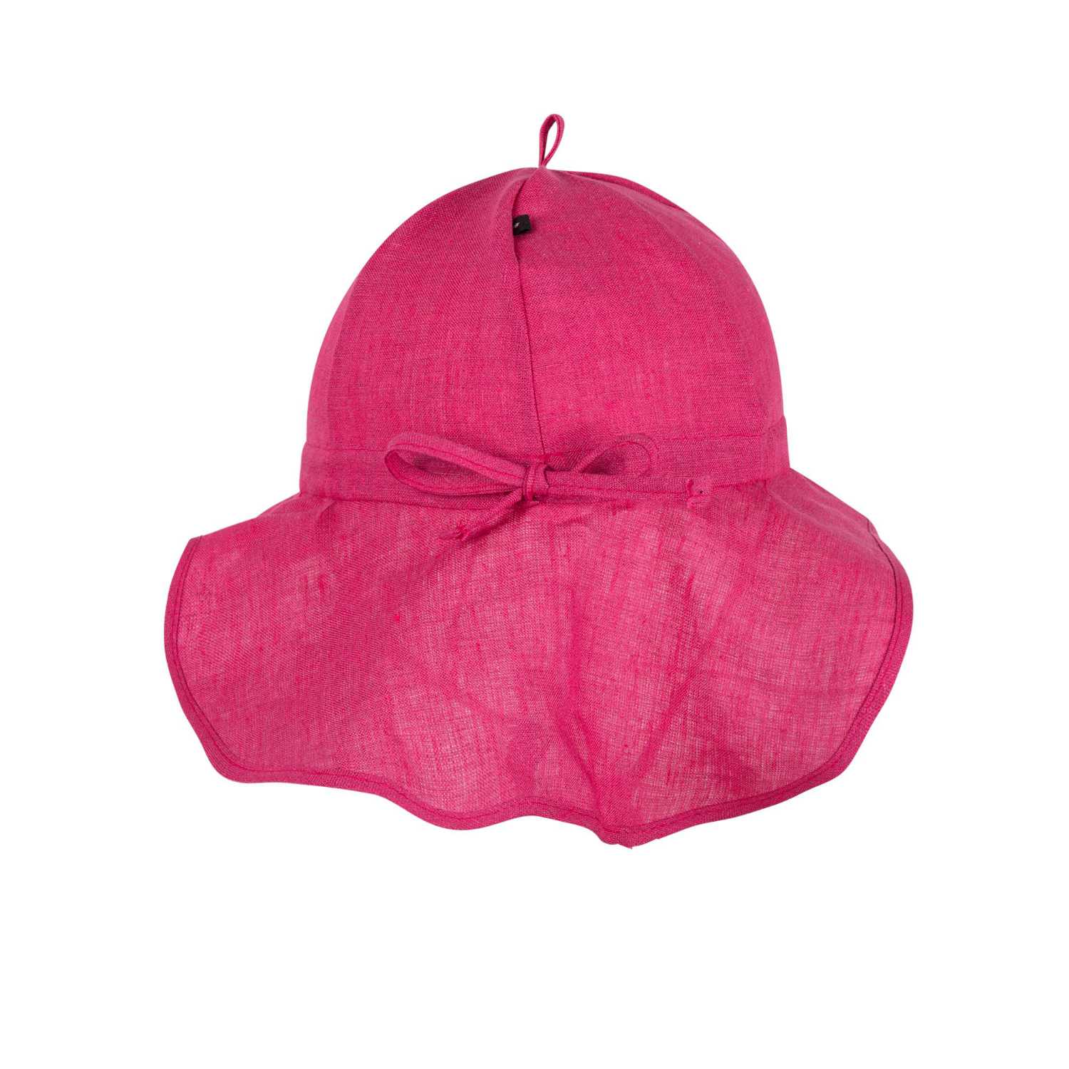 PurePure Mütze Nackenschutz Leinen - pink purepure