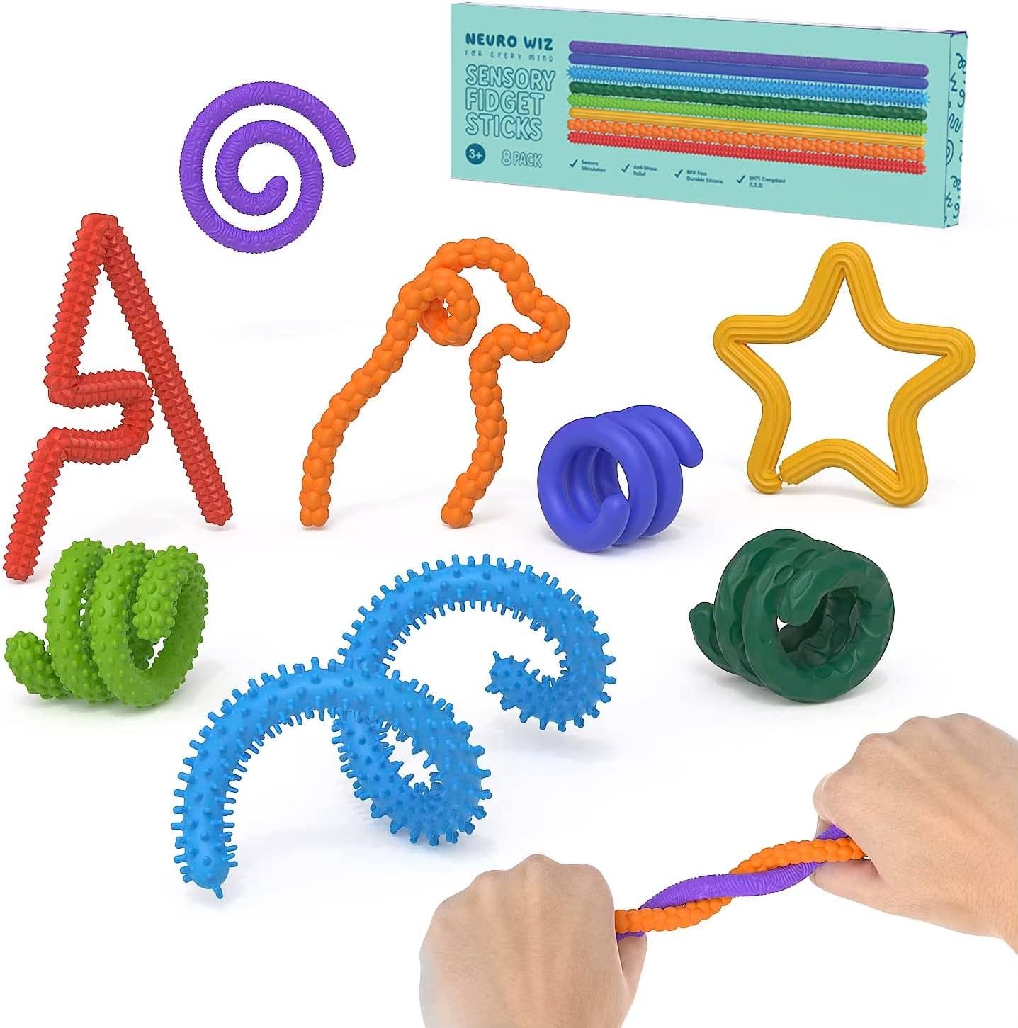 Sensorische Fidget-Sticks (8er-Pack) Ana Wiz