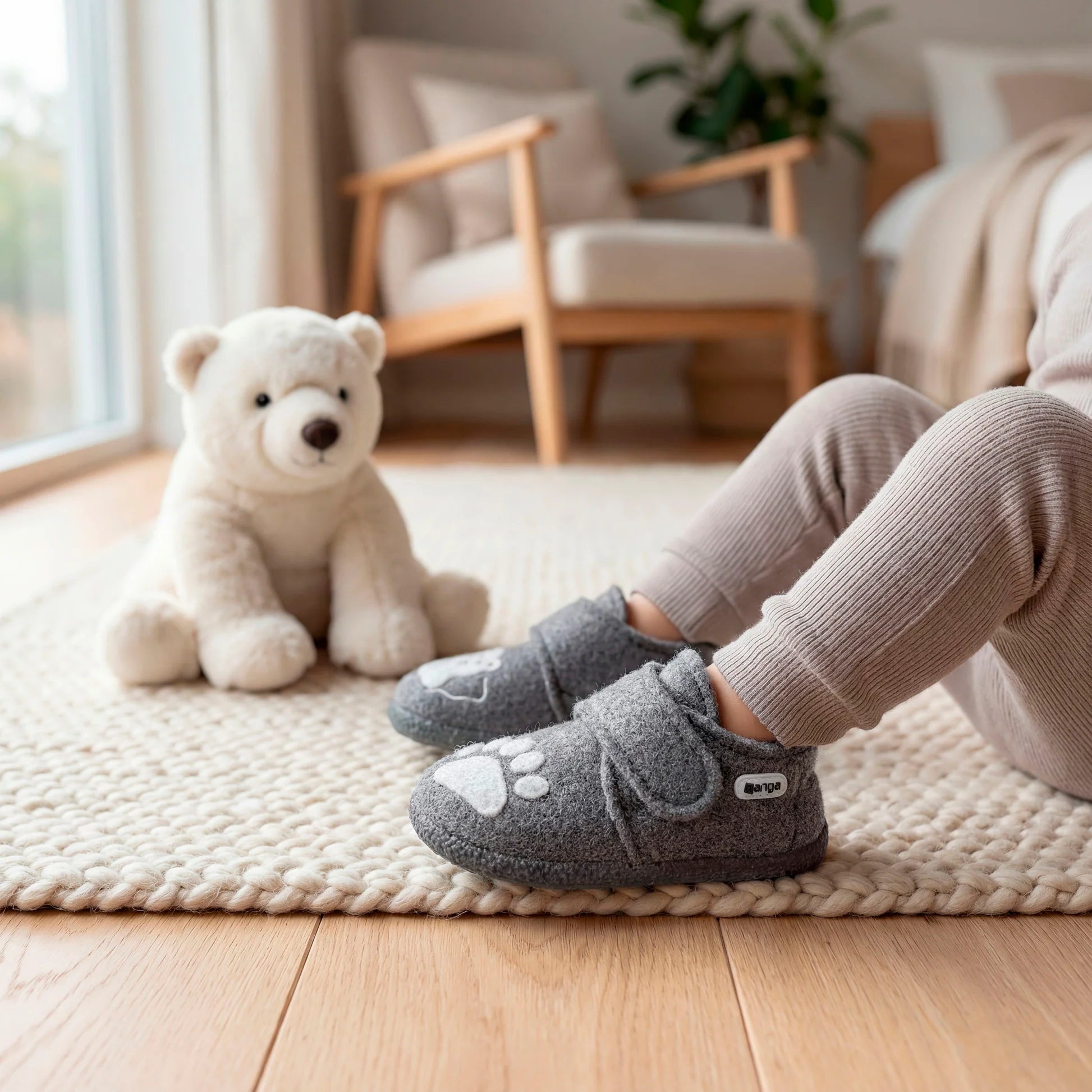Nanga Hausschuhe Bio Schurwolle Kleiner Polar Bär 2.0 Nanga