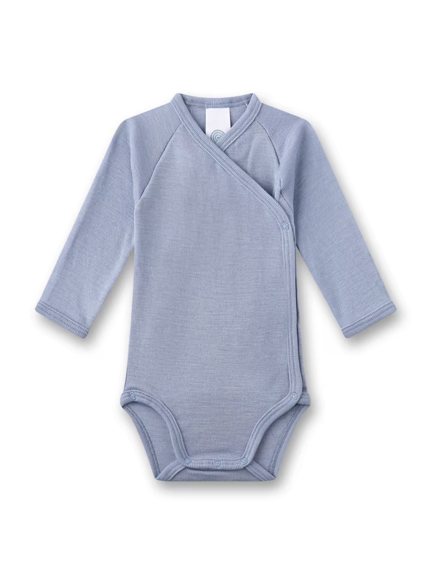 Sanetta langarm Wickelbody Wolle-Seide - blau Sanetta