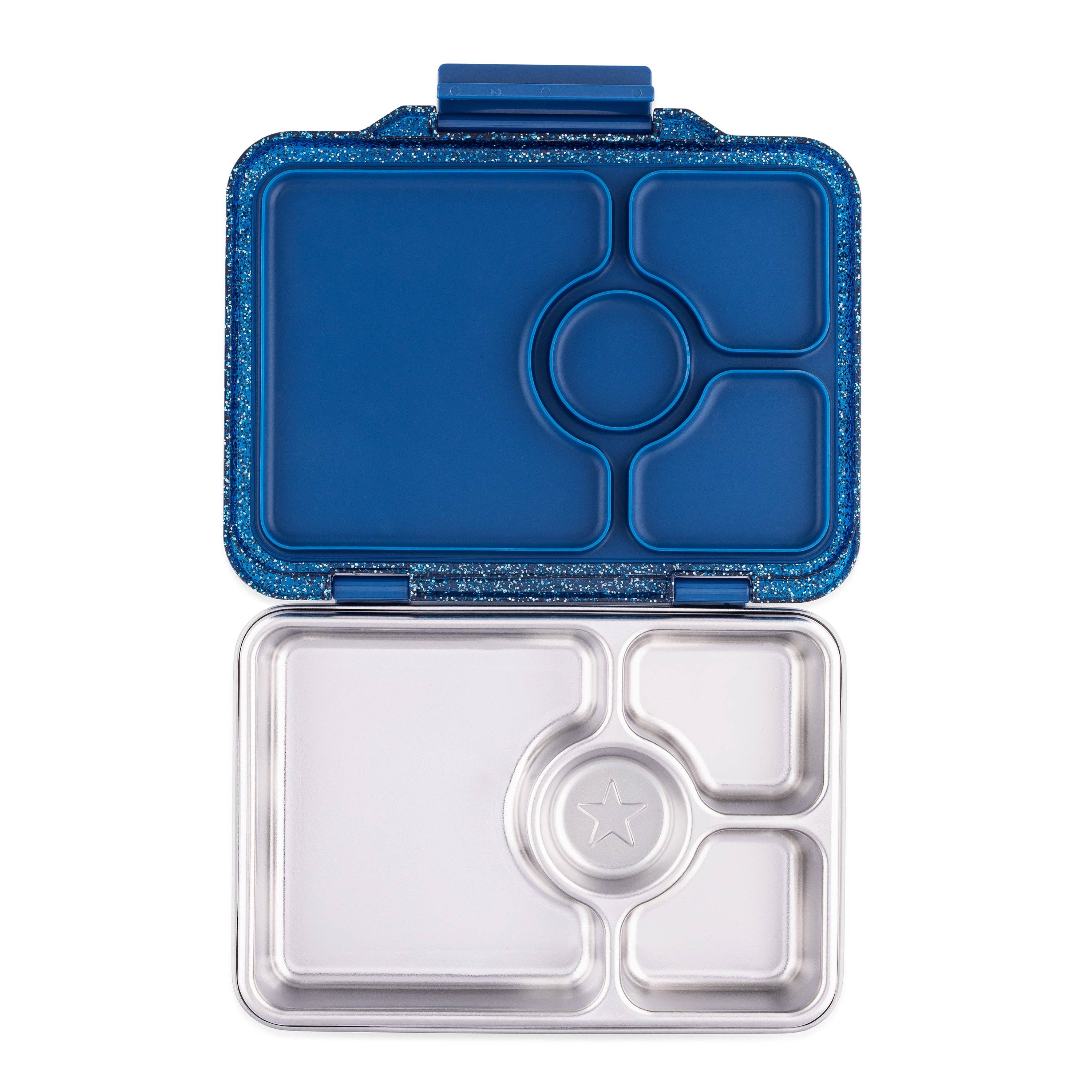 Yumbox Prêt – Auslaufsichere Bento-Box aus Edelstahl - Twilight Blue Glitter Yumbox