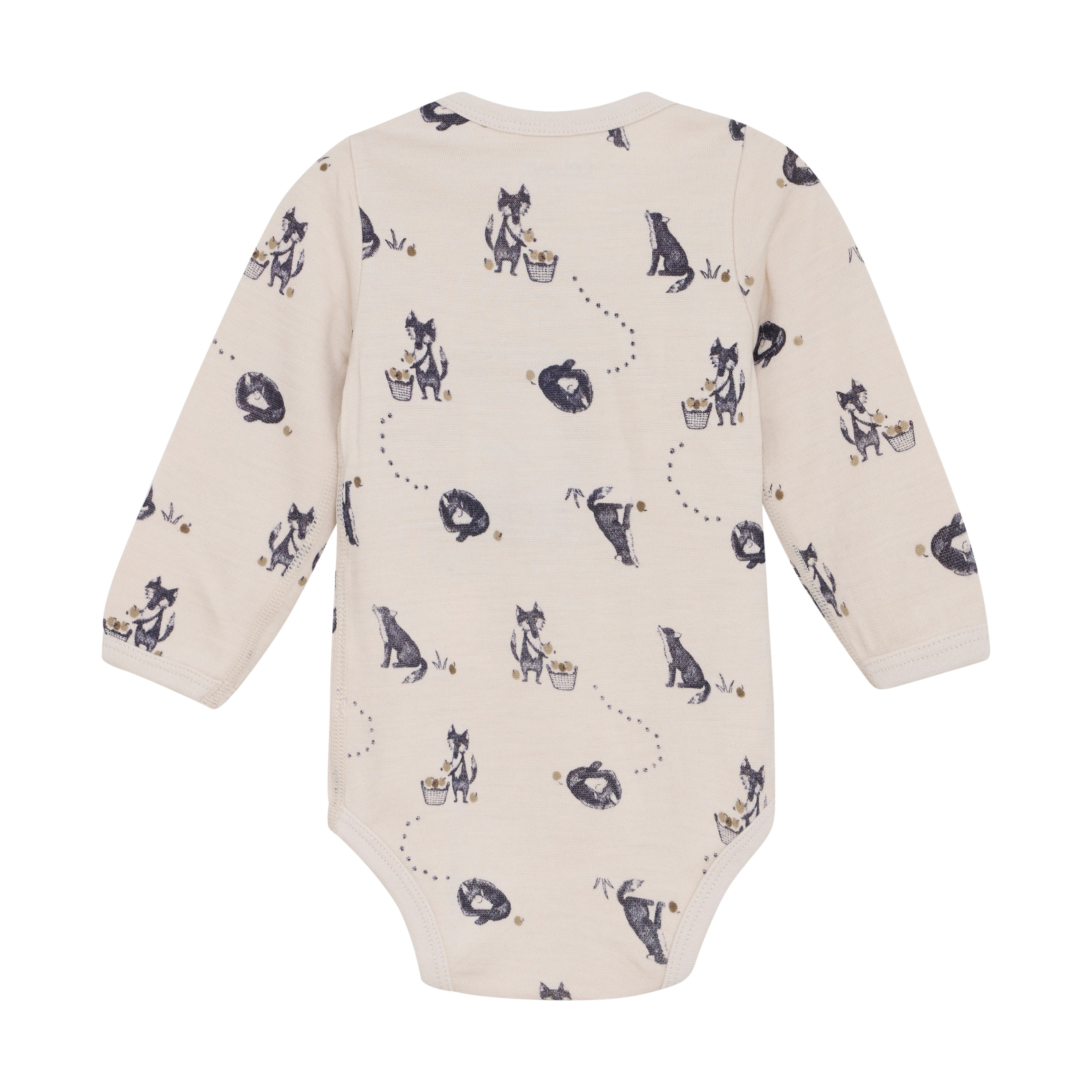 CeLaVi Langarm-Body Wolle/Bambusviskose - Night Sky Wolf CeLaVi