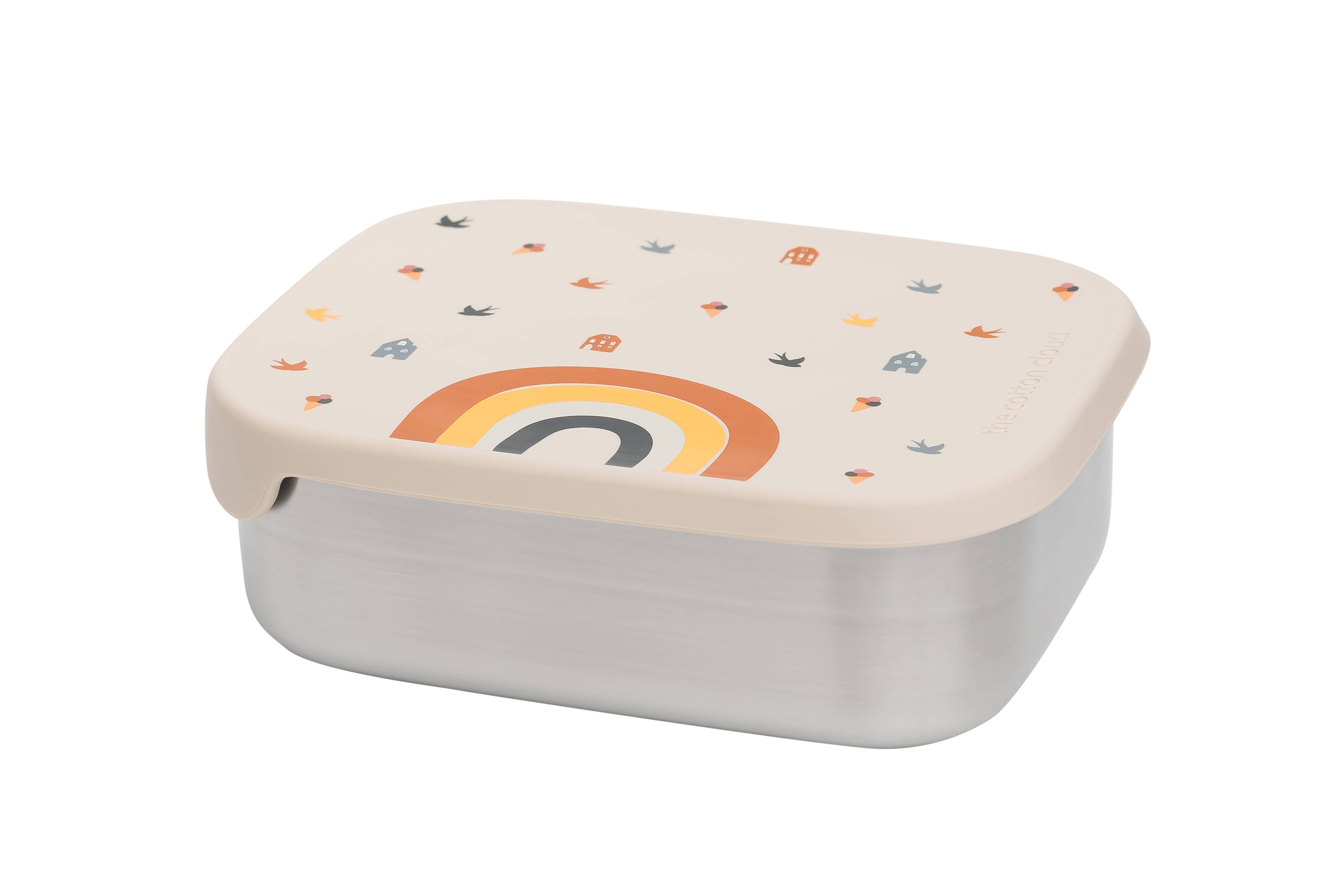 LUNCHBOX AUS EDELSTAHL MIT Fächern FÜR KINDER RAINBOW the cotton cloud