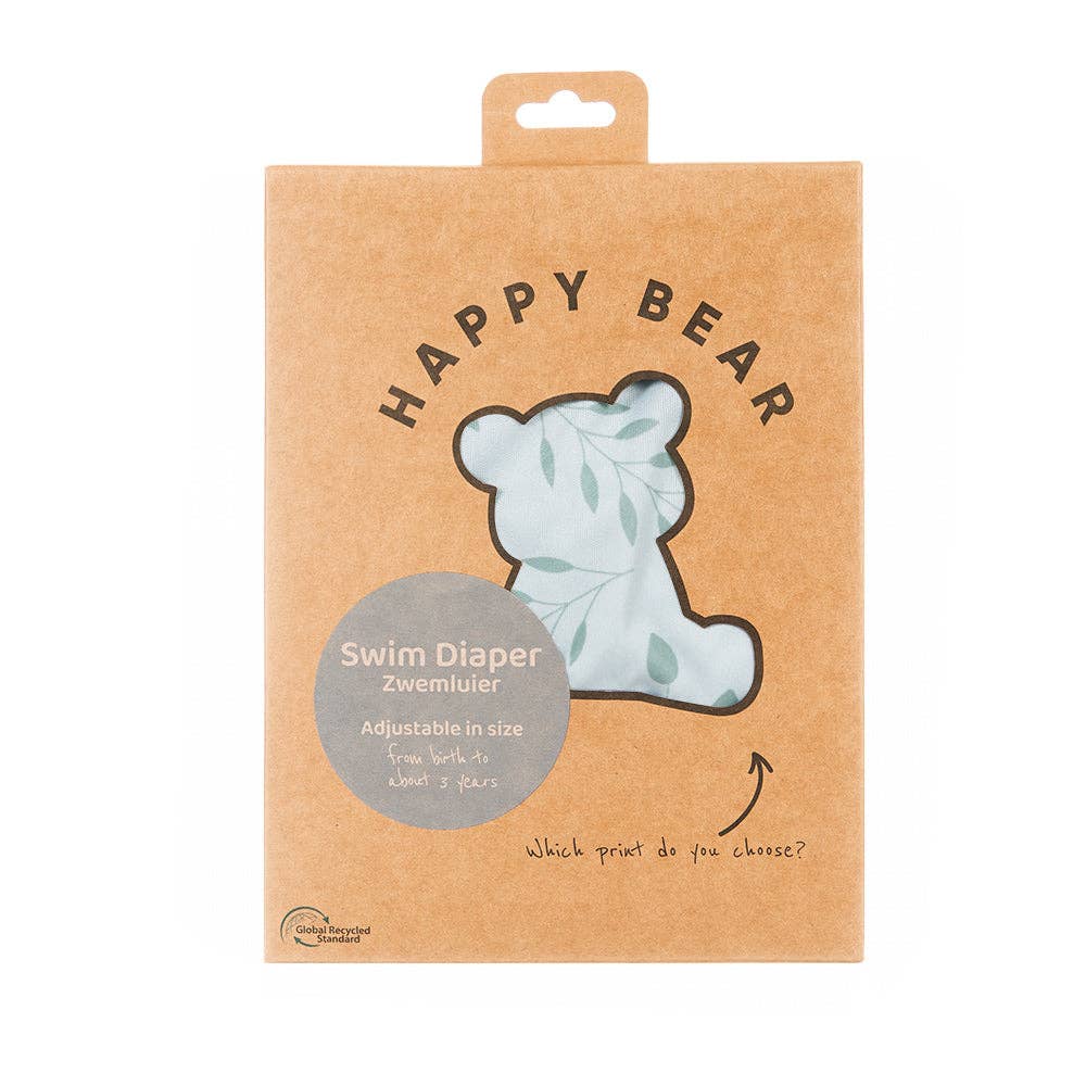 Badewindel | 0-3 Jahre | Einheitsgröße |Druckknöpfe | Botanical HappyBear Diapers