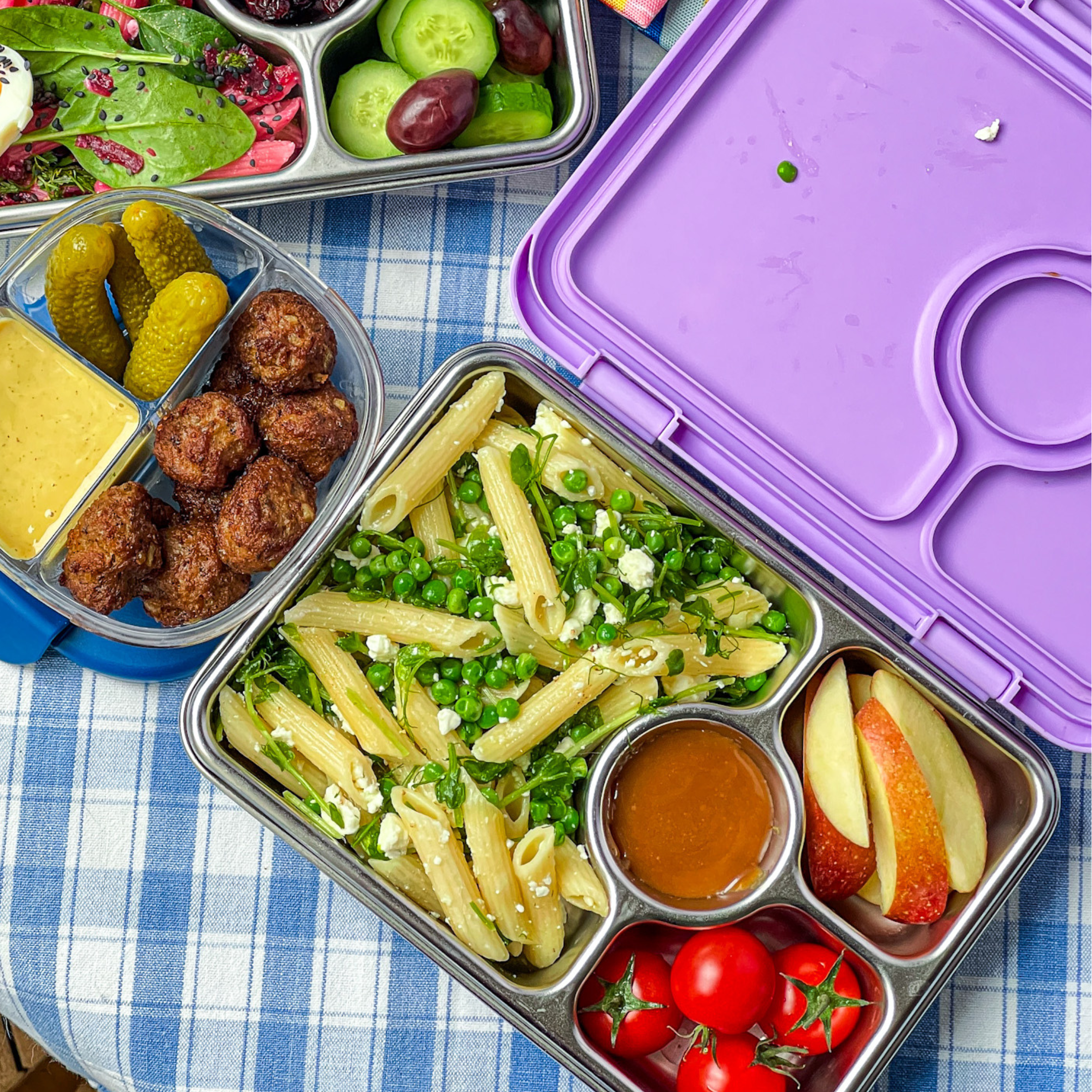 Yumbox Prêt Bento — Wasserdichter Bento aus Edelstahl — Lavande Purple Yumbox