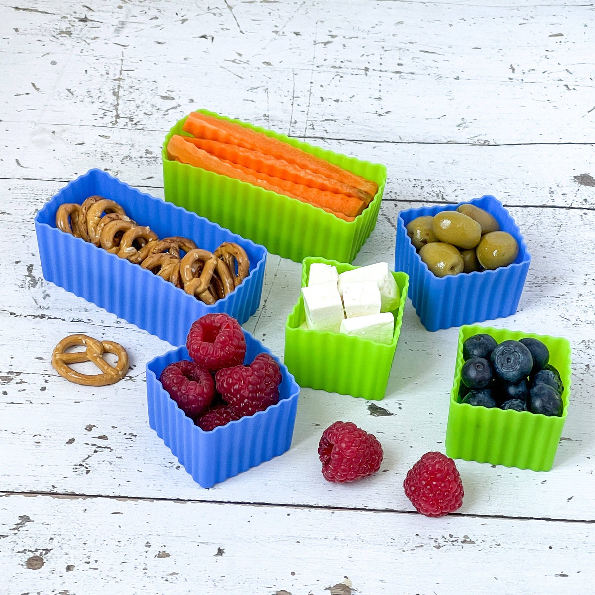 Mini-Silikon-Bento-Becher · 3er-Set · Lila: Standard-Titel Yumbox