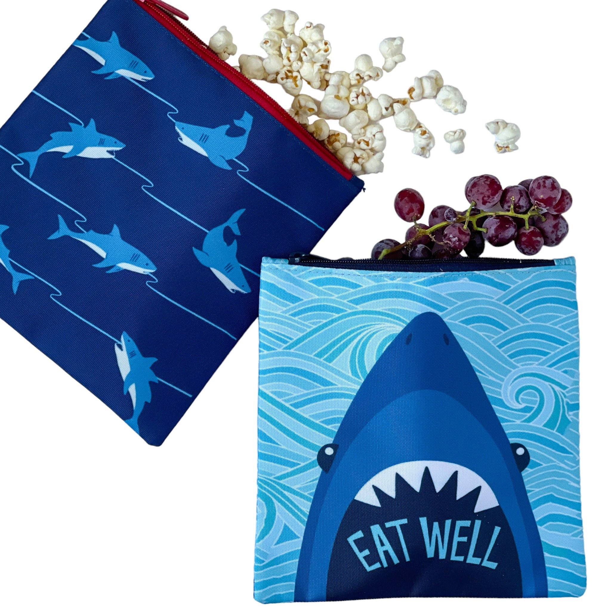 Wiederverwendbarer Sandwichbeutel - 2er-Set - Sharks Duo Yumbox