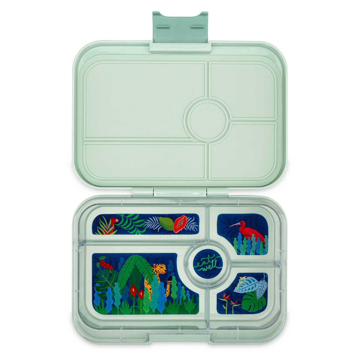 Yumbox Tapas - Auslaufsichere Bento-Box mit 4 oder 5 Fächern: Antibes Blue with Bon Appetit Tray Yumbox