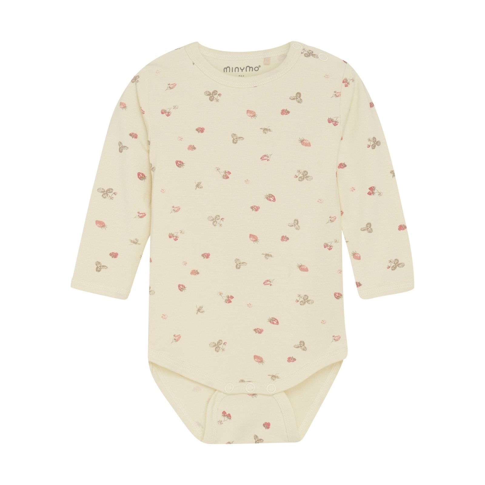 Minymo Bambusbody langarm - Strawberry Ice Minymo