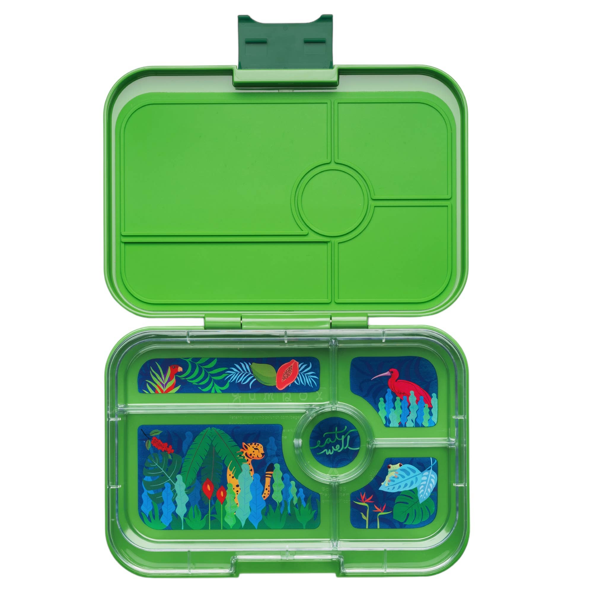 Auslaufsichere Yumbox Tapas - Jurassic Green, 5 Fächer Yumbox