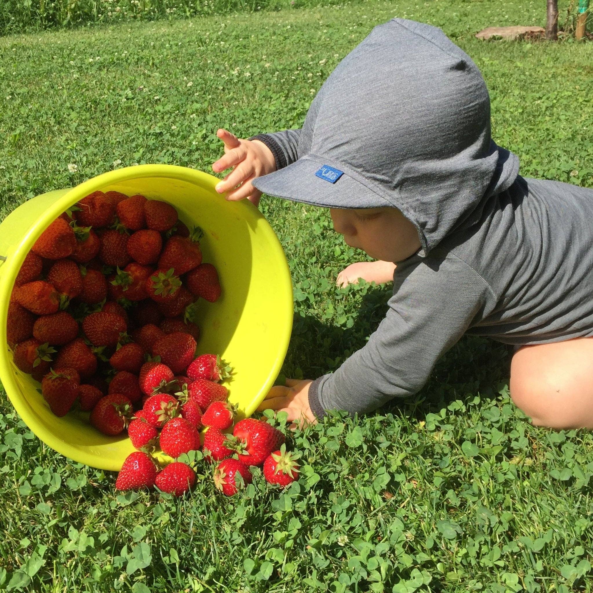 Sommerkappe fels, Merinowolle & Seide (bio/GOTS): L (bis 51cm KU) Glückskind