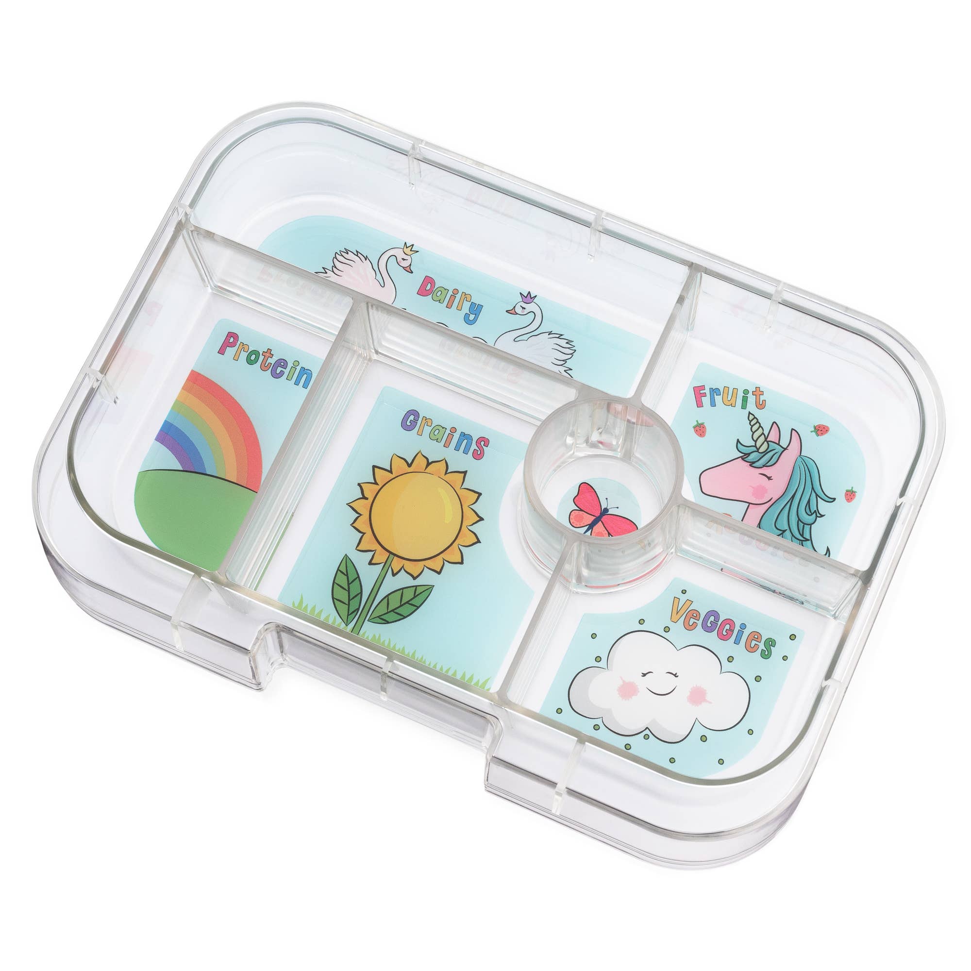 Yumbox Bento-Lunchbox für Kinder - Kraftvoller rosa Einhorn - Original (M) Yumbox