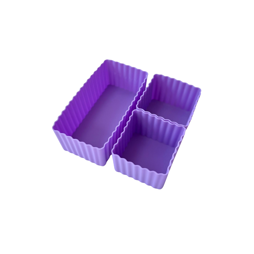Mini-Silikon-Bento-Becher · 3er-Set · Lila: Standard-Titel Yumbox