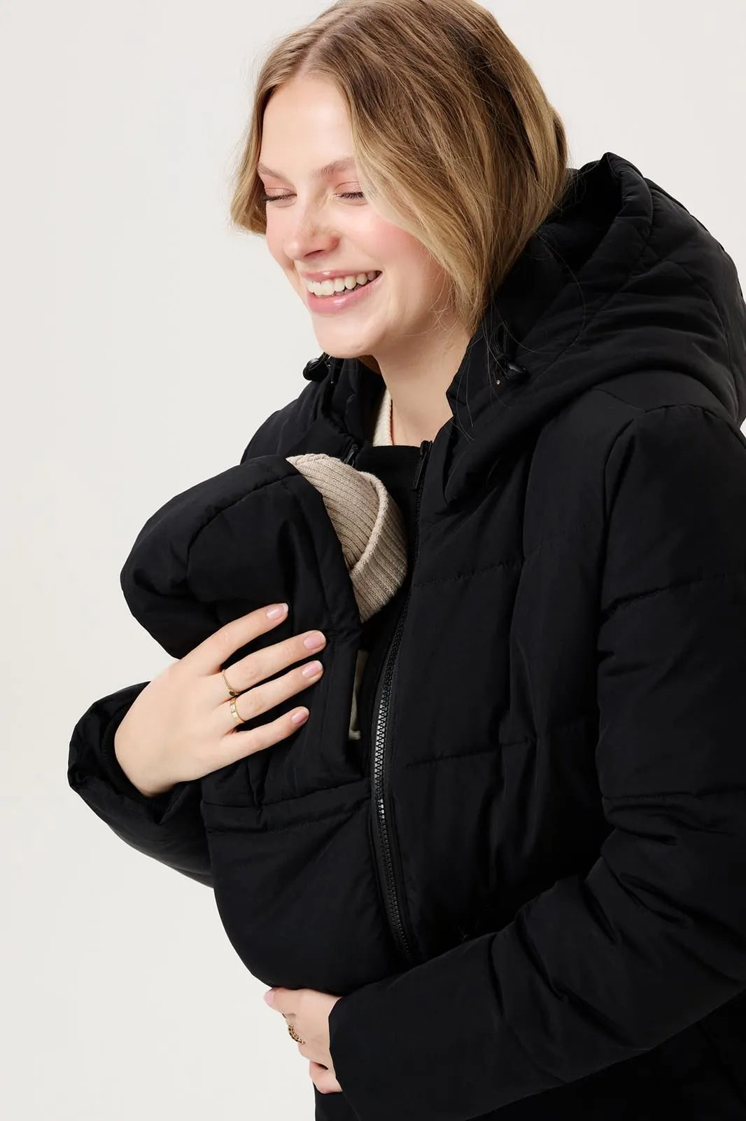 Noppies Umstands- und Tragejacke kurz Winter - schwarz Noppies