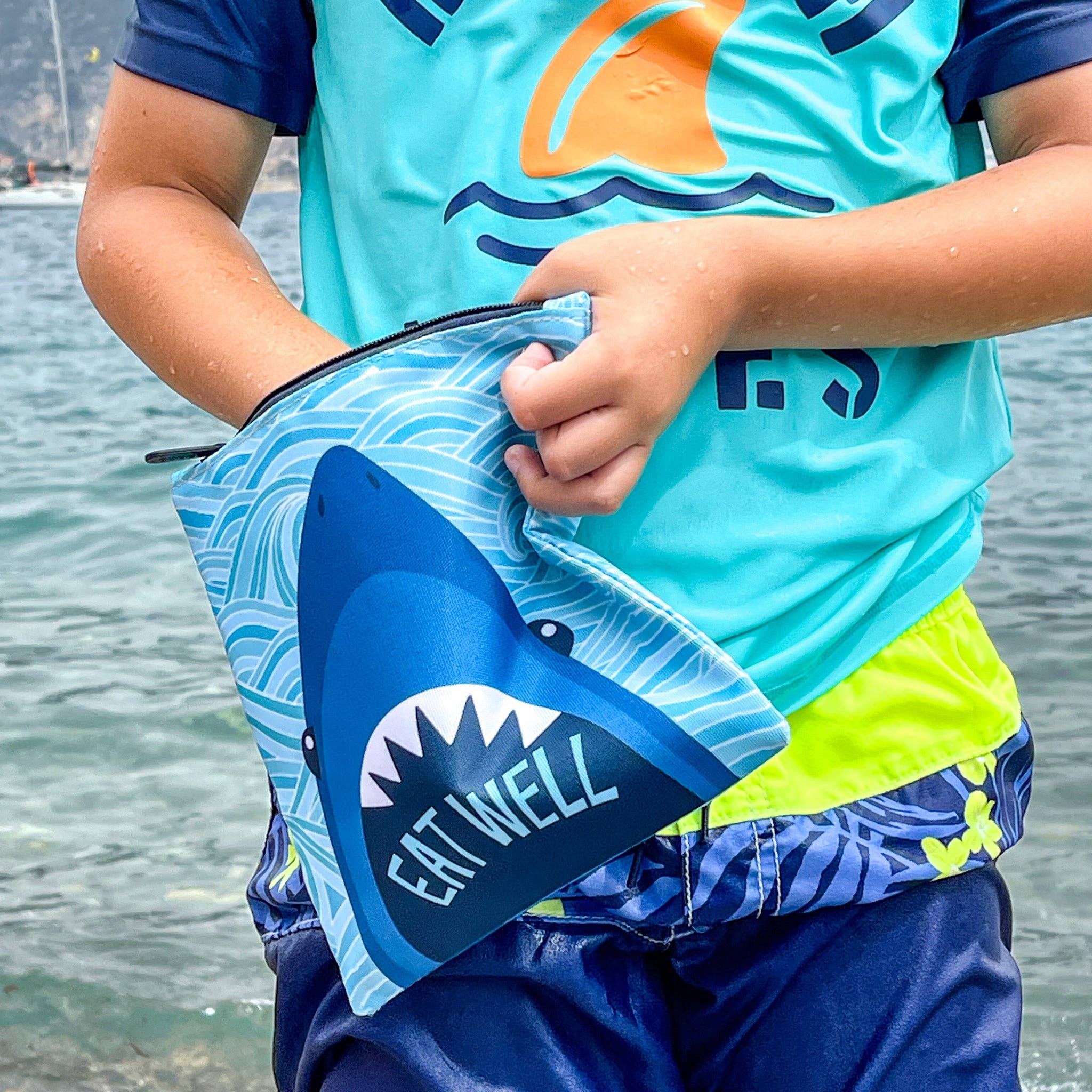 Wiederverwendbarer Sandwichbeutel - 2er-Set - Sharks Duo Yumbox