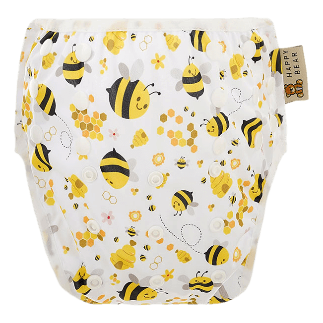 Happy Bear Badewindel | 0-3 Jahre | Einheitsgrösse | Druckknöpfe| Bienen HappyBear Diapers