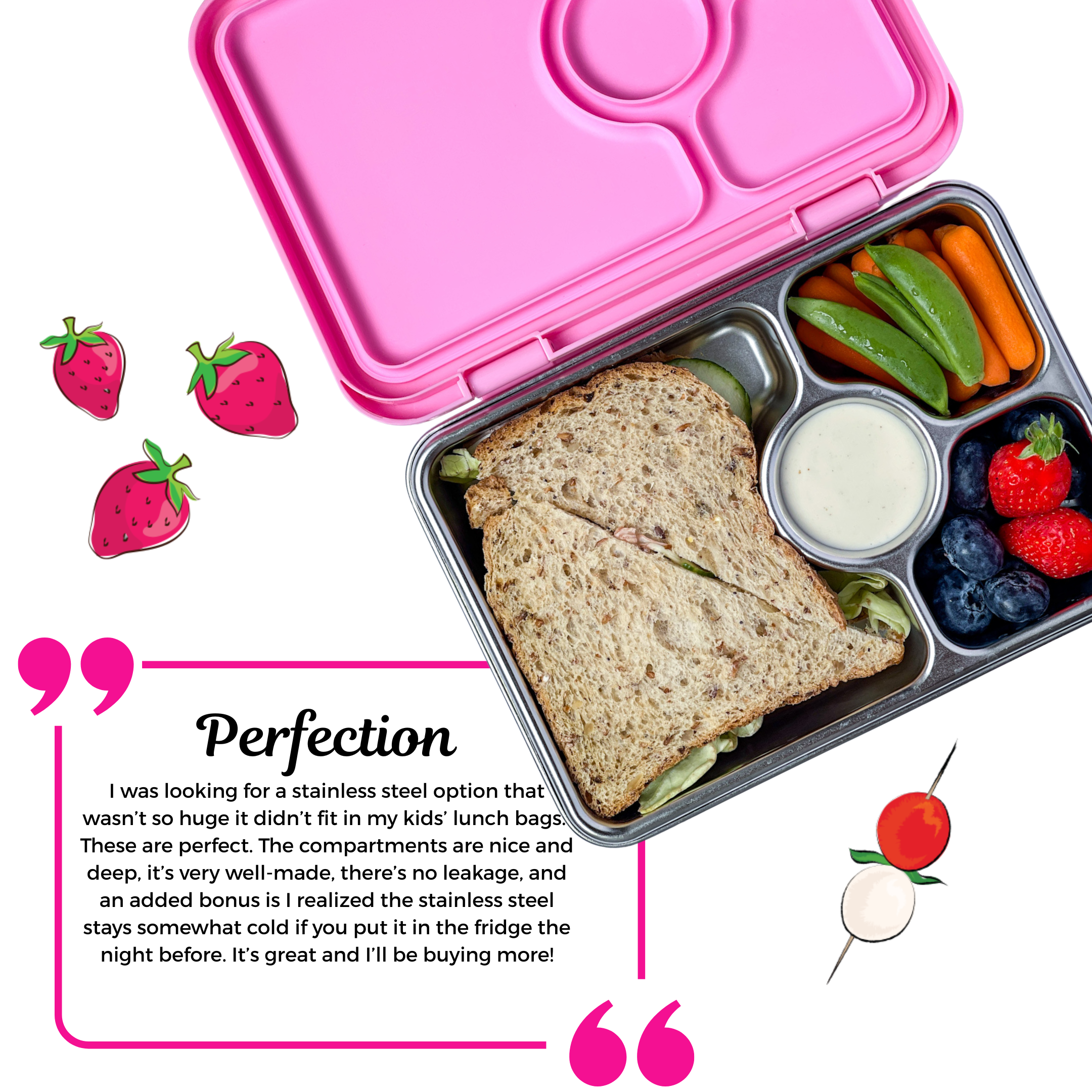 Yumbox Prêt – Auslaufsichere Bento-Lunchbox aus Edelstahl: Normandy Blue Yumbox
