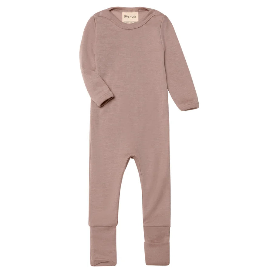 Engel Wolle/Seide Pyjama mit Beinumschlag - dustyrose Engel