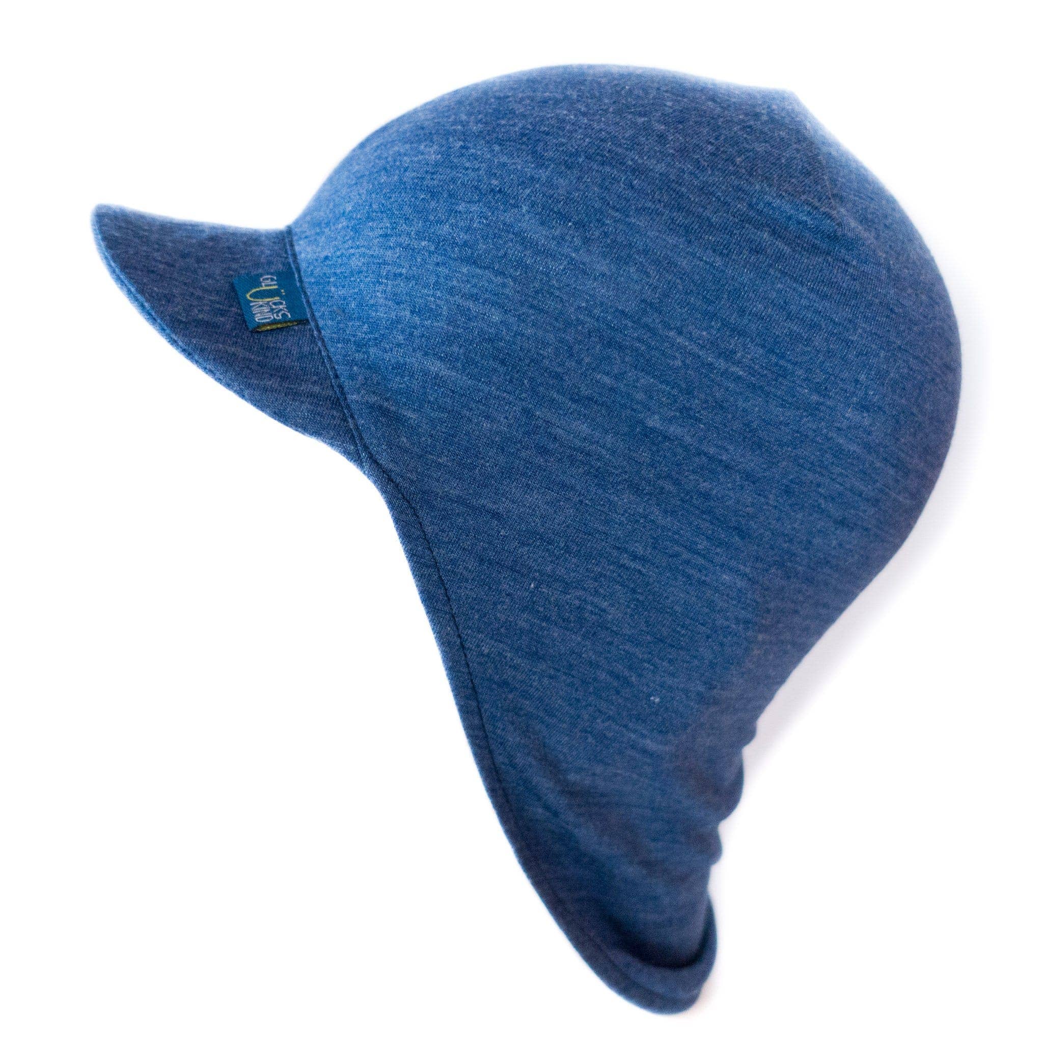 Sommerkappe royal blau, Merinowolle & Seide (bio/GOTS): M (bis 46cm KU) Glückskind