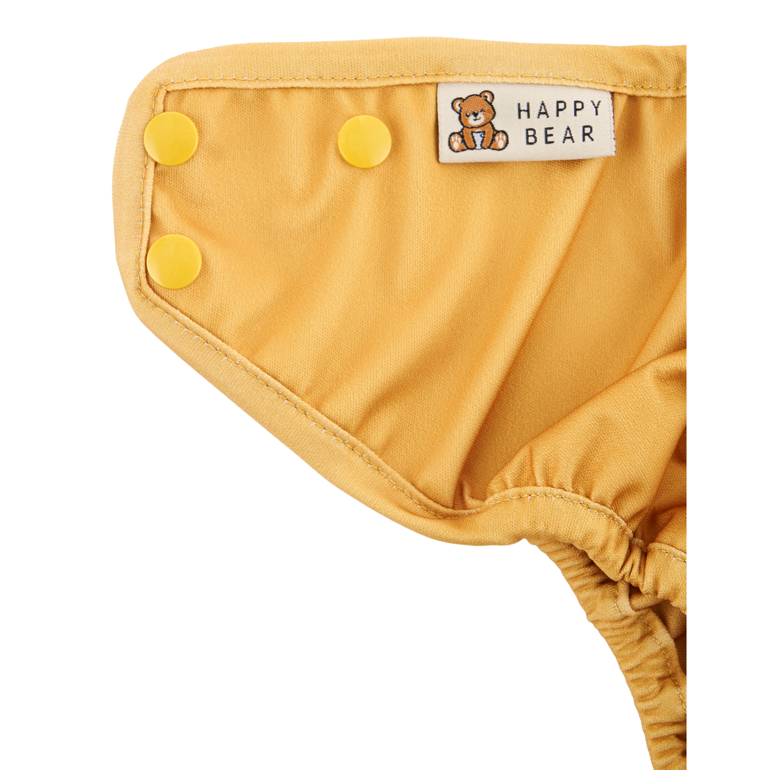 Happy Bear Windelhülle | Zweiteilige Stoffwindel | Druckknöpfe | Ocker HappyBear Diapers