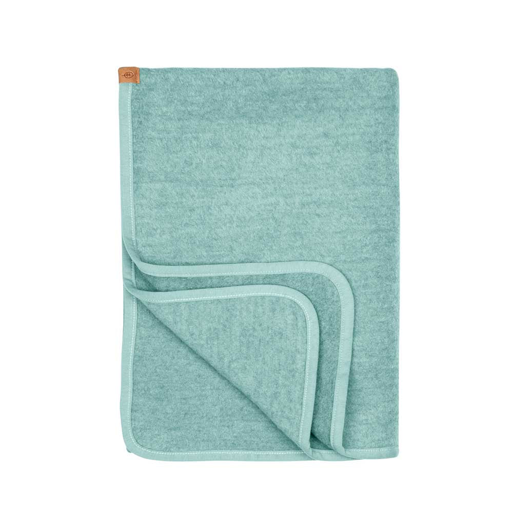 PurePure Wollfleece Decke 100x75 cm - jade
