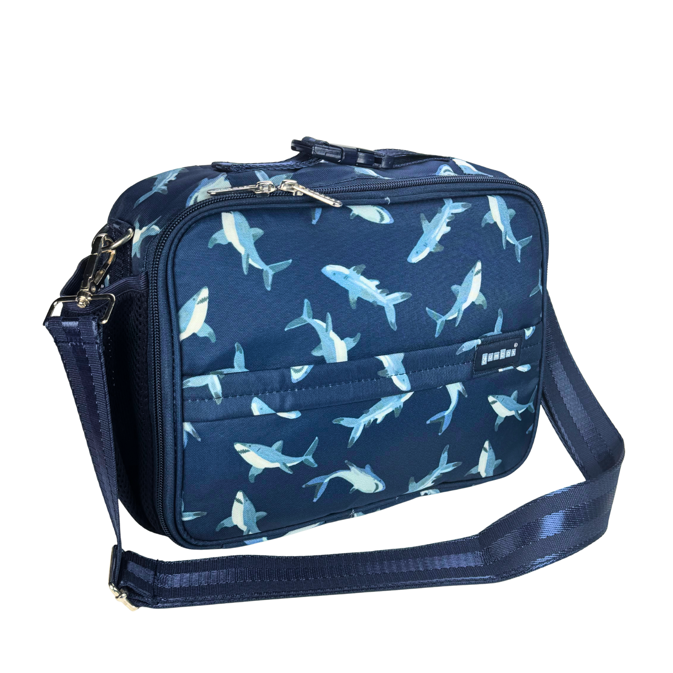 Yumbox Classic Lunch Bag – Isolierte & wasserabweisende Brotdose-Tasche mit 3 Trageoptionen - Hai Yumbox