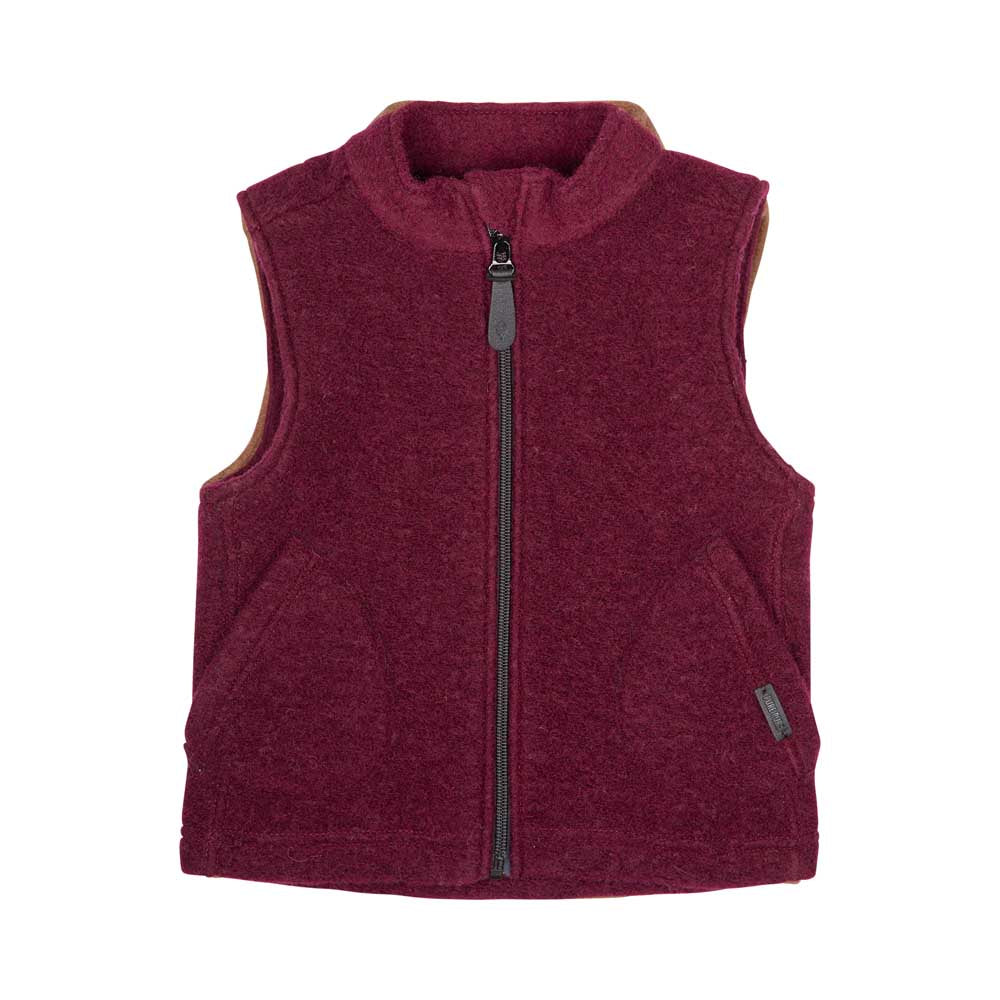 Pure Pure Woll-Walk-Weste - burgundy purepure