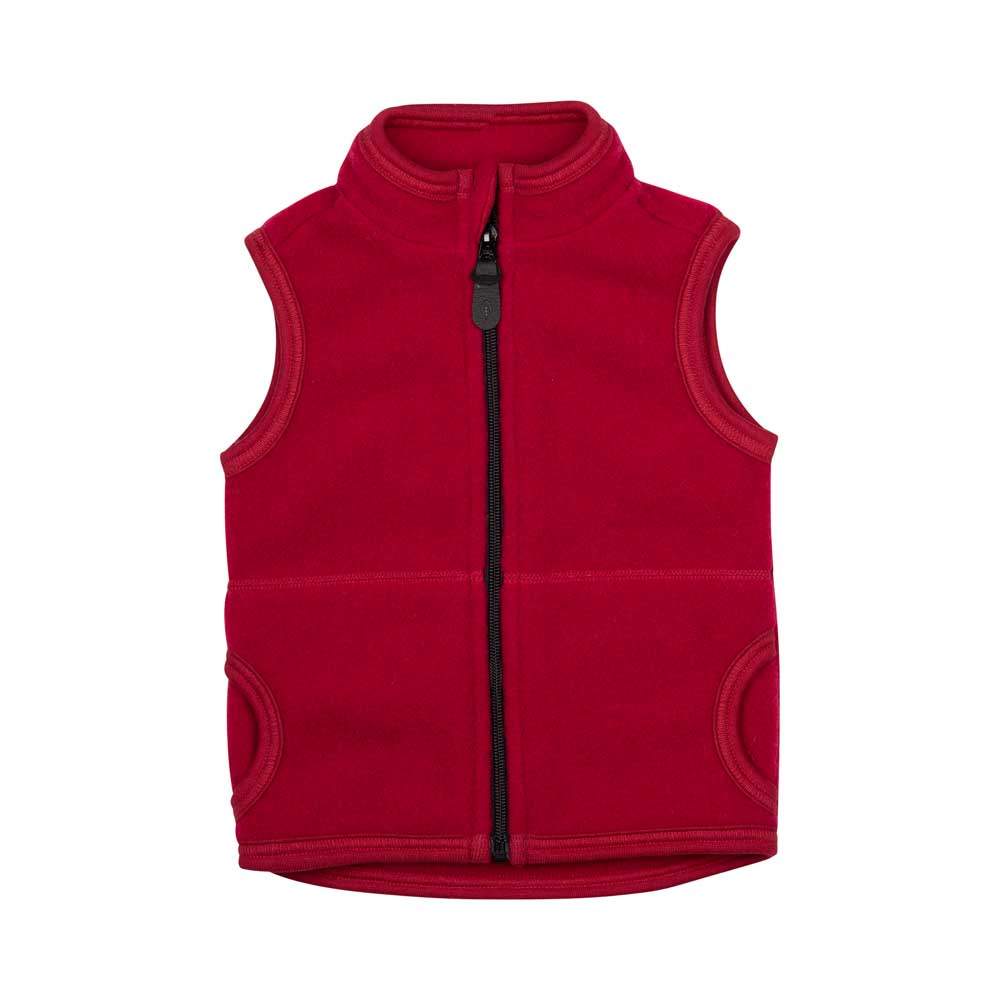 Pure Pure Woll-Fleece-Weste - Himbeere purepure