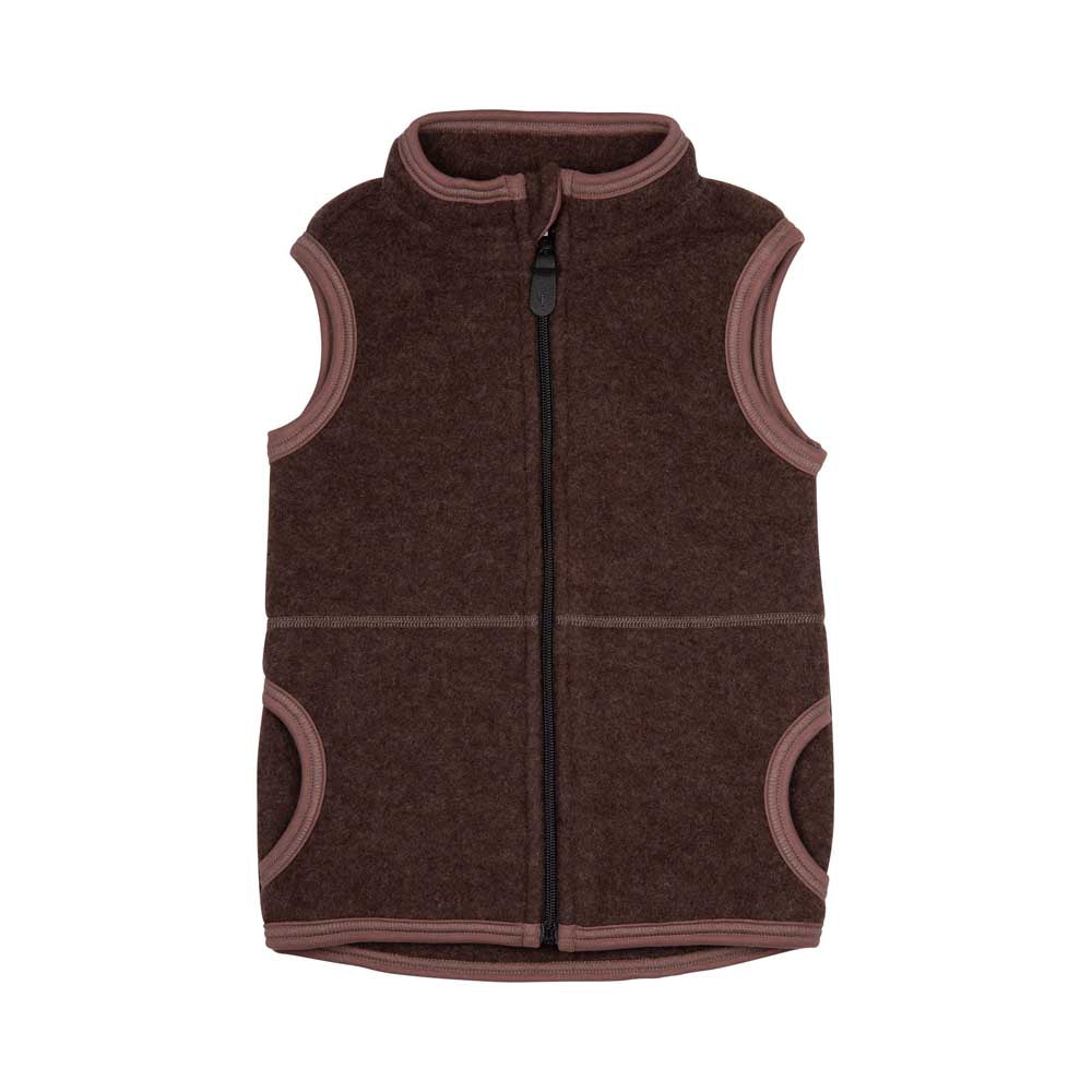Pure Pure Woll-Fleece-Weste - Dark Brown purepure
