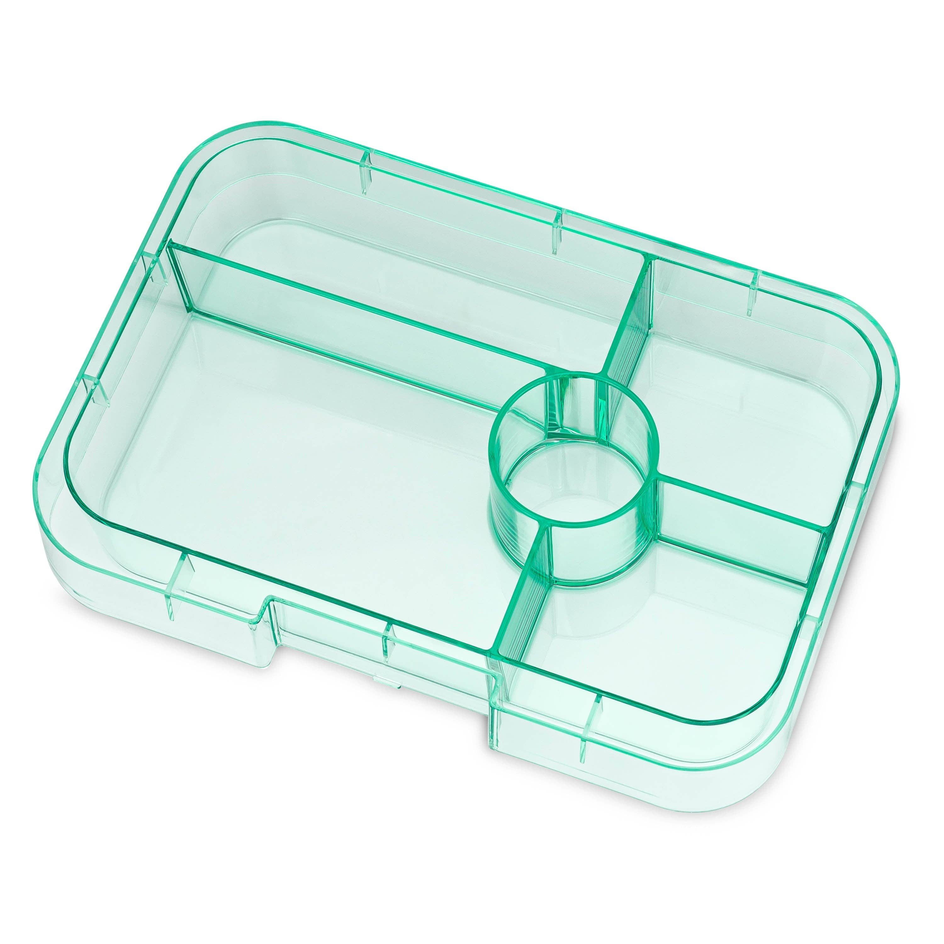 Auslaufsichere Bento-Box Tapas Bali Aqua — Bento-Box mit 5 Fächern und transparenter Aquatablage — extra groß Yumbox