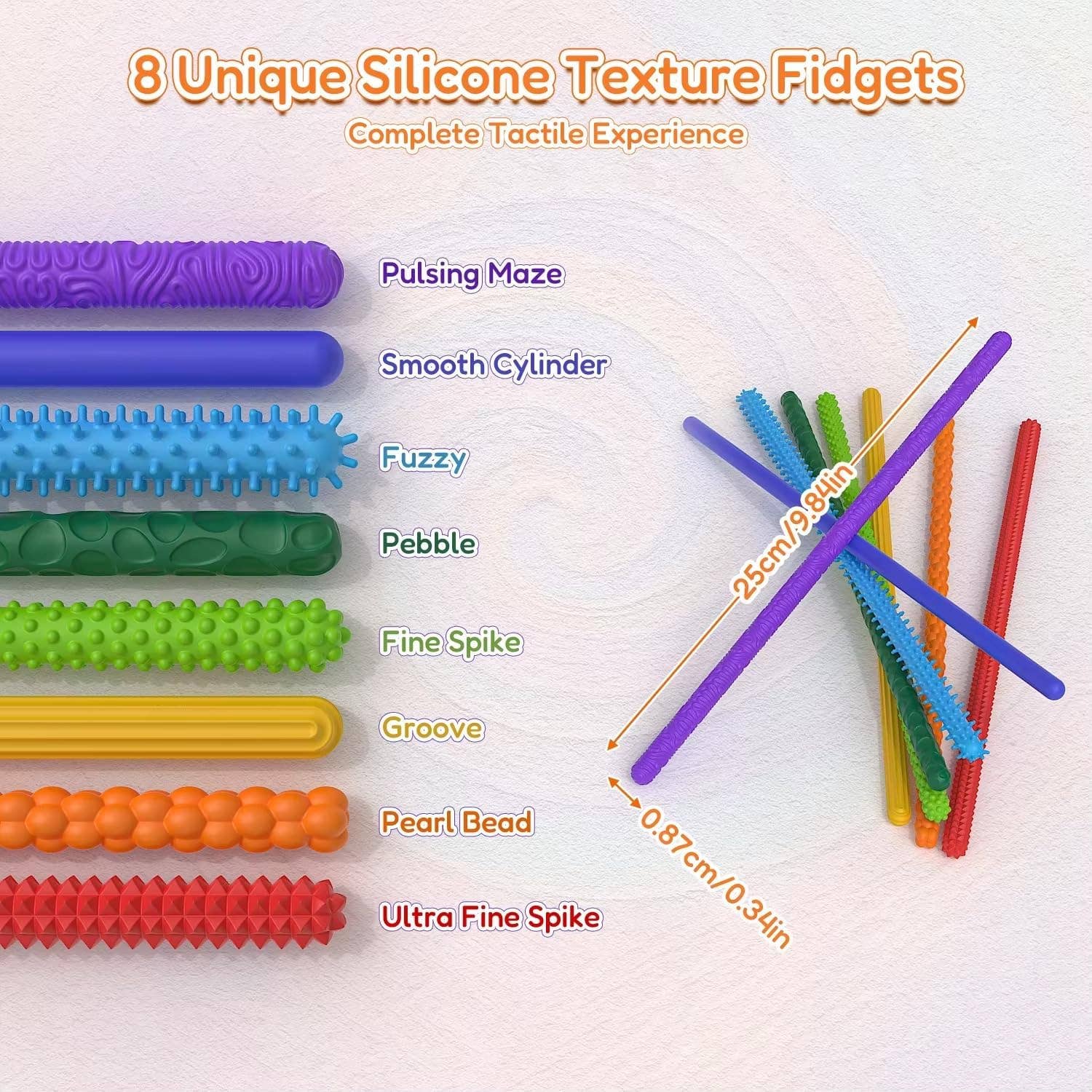 Sensorische Fidget-Sticks (8er-Pack) Ana Wiz