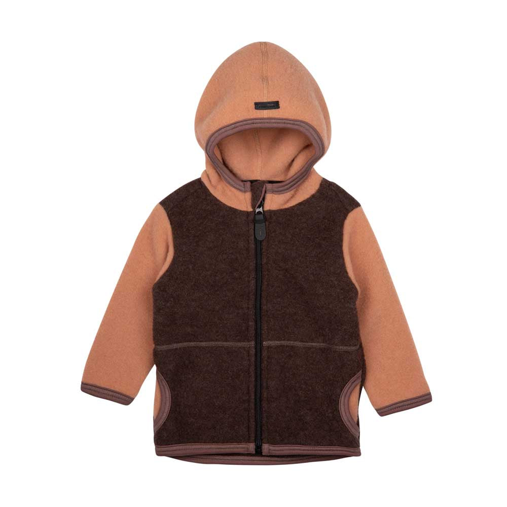 Pure Pure Woll-Fleece-Jacke - dark-brown - beige purepure