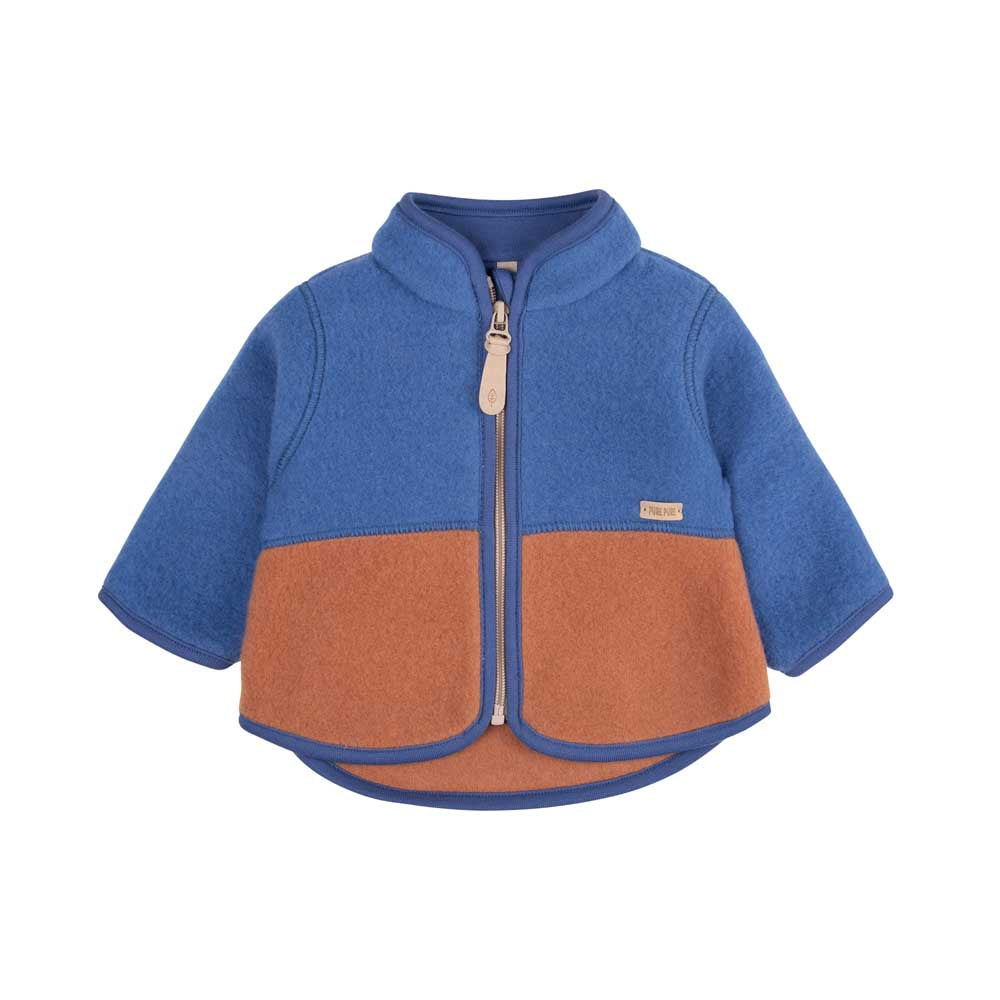 Pure Pure Woll-Fleece-Jacke - blue-mocha purepure