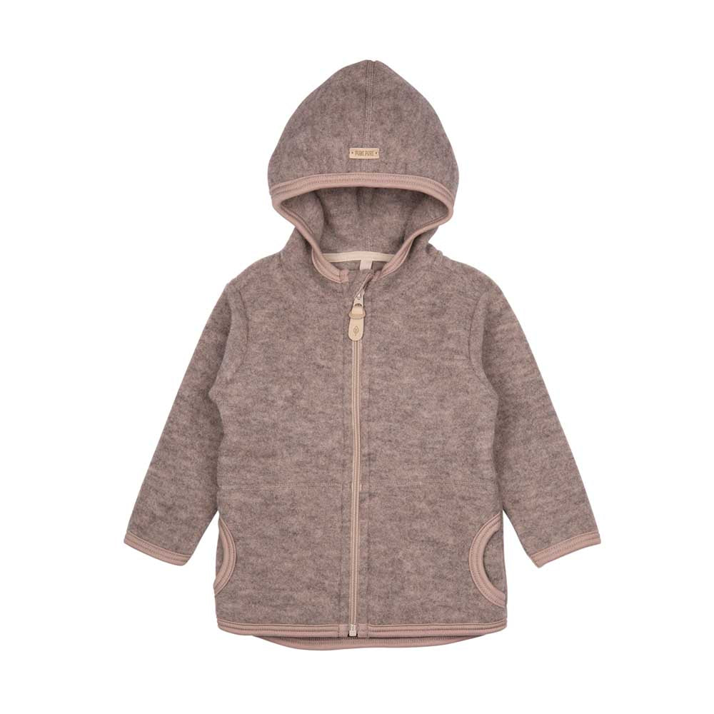 Pure Pure Woll-Fleece-Jacke - Stein grau / beige purepure