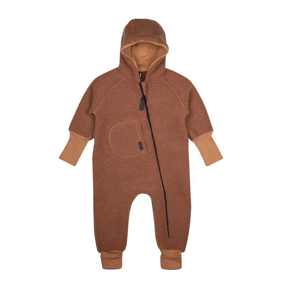Pure Pure Wollwalk-Overall mit langem Reissverschluss - Haselnuss purepure