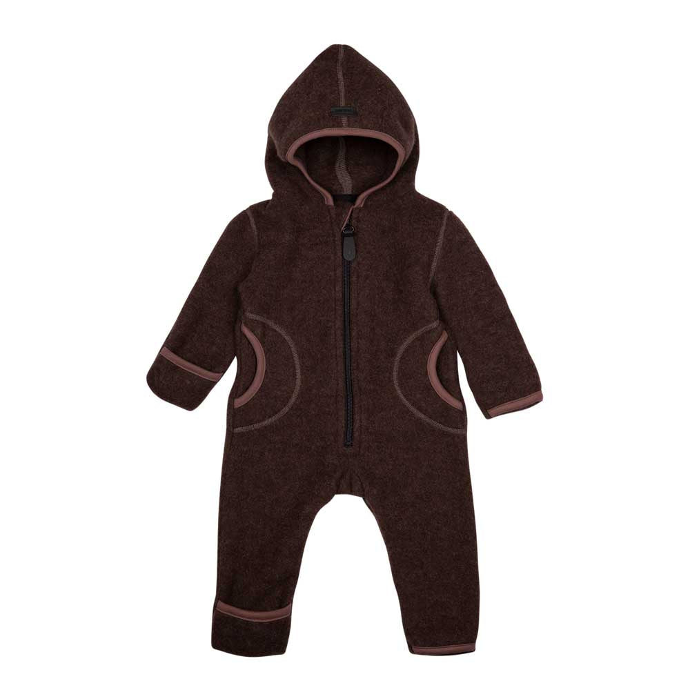 Pure Pure Woll-Fleece-Overall - dark-brown purepure