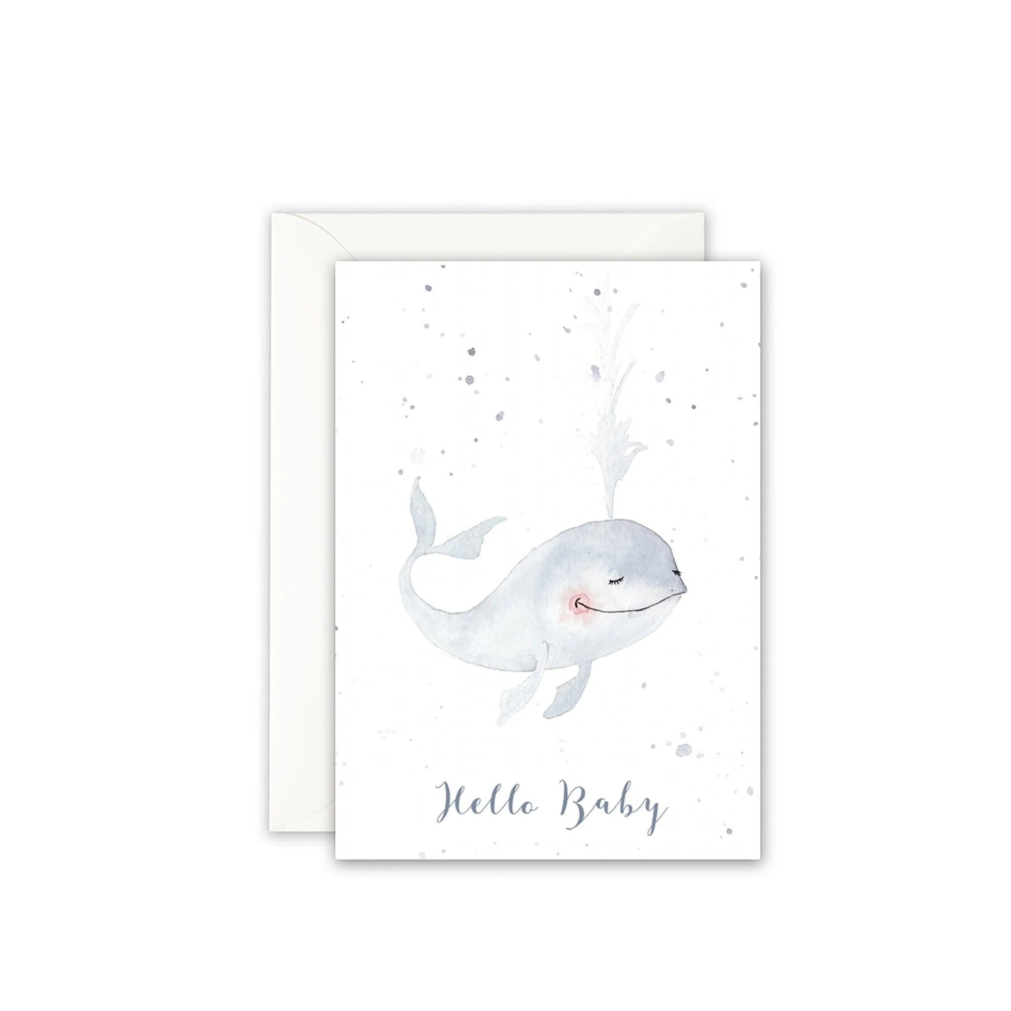 "Hello Baby Walfisch" Karte