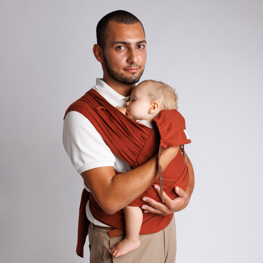 COCOOME® HELIUM - elastische Babytrage Wrapconversion - Rosty cocoome