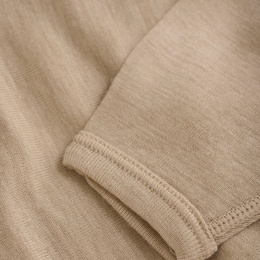 Huttelihut Wolle-Seide Strampfler / Pyjama - beige Huttelihut