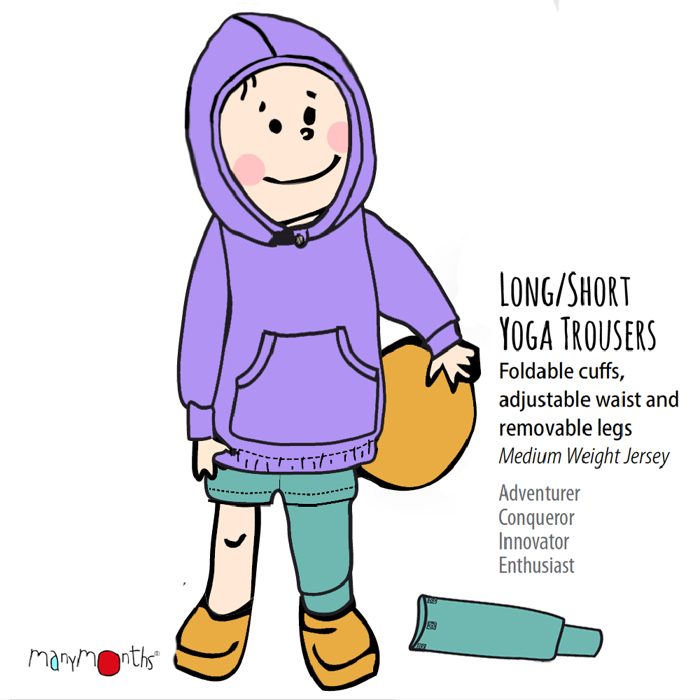 ManyMonths Long/Short Yoga Trousers Hanf - Paradise Orchid ManyMonths