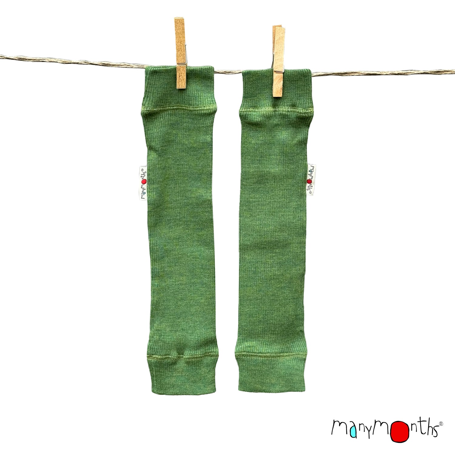 ManyMonths Natural Wollies Tubes for Arms ans Legs Forest Floor Green