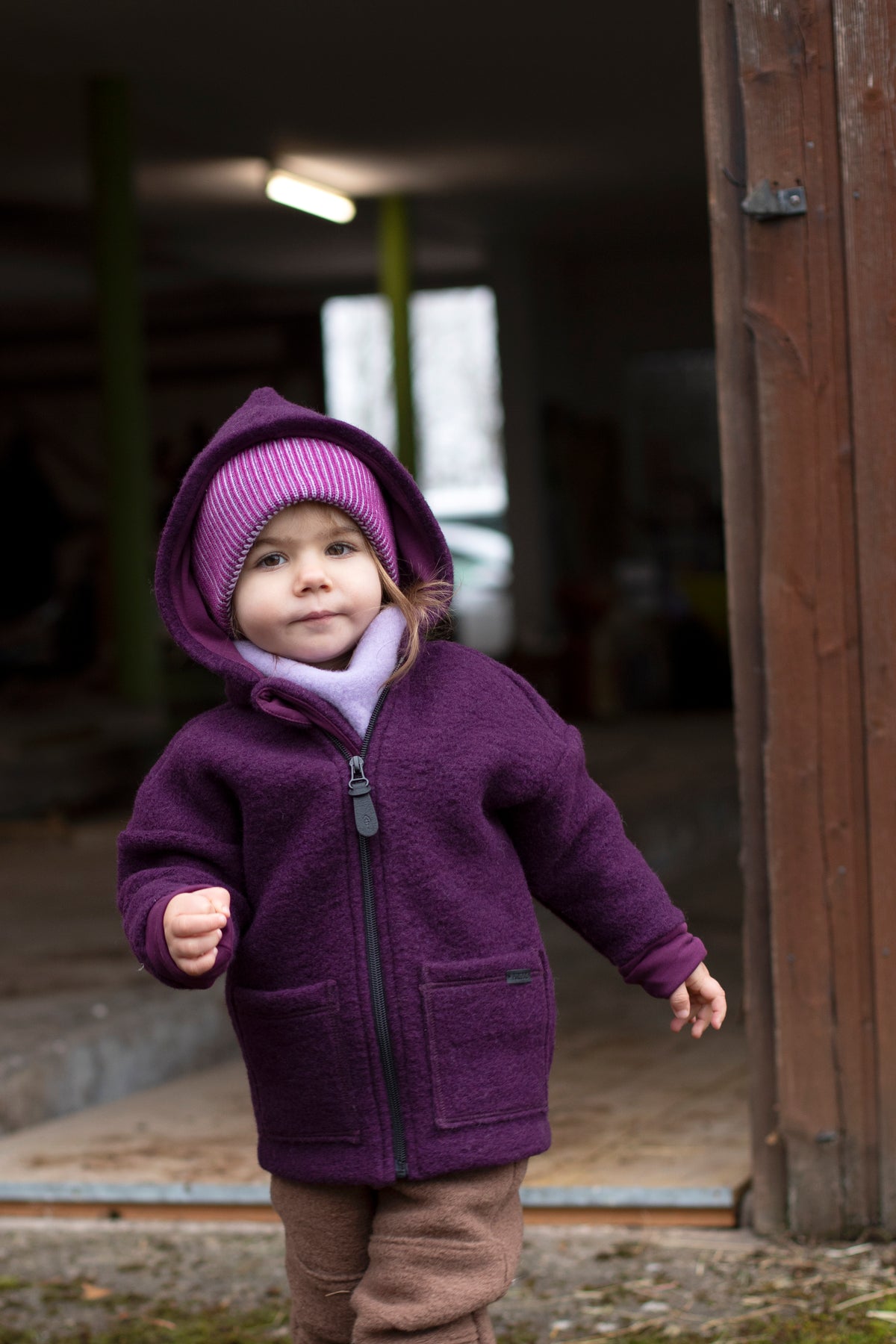 Pure Pure Wollwalk-Jacke - petrol
