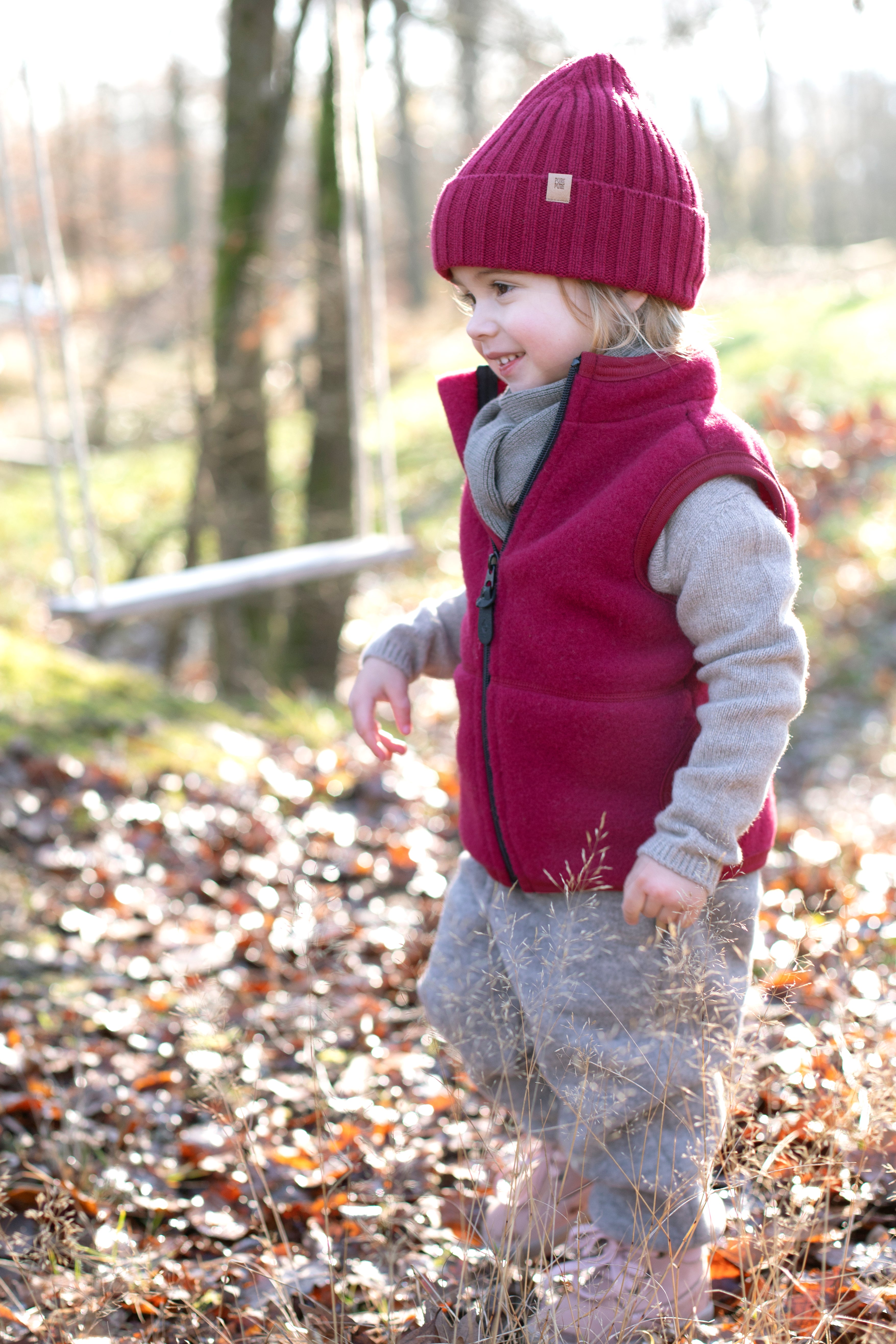 Pure Pure Woll-Fleece-Weste - Dark Brown purepure
