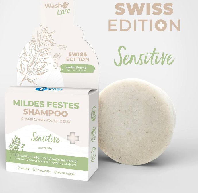 Washo festes Shampoo - Sensitiv Swiss Edition - Familienbande - washo