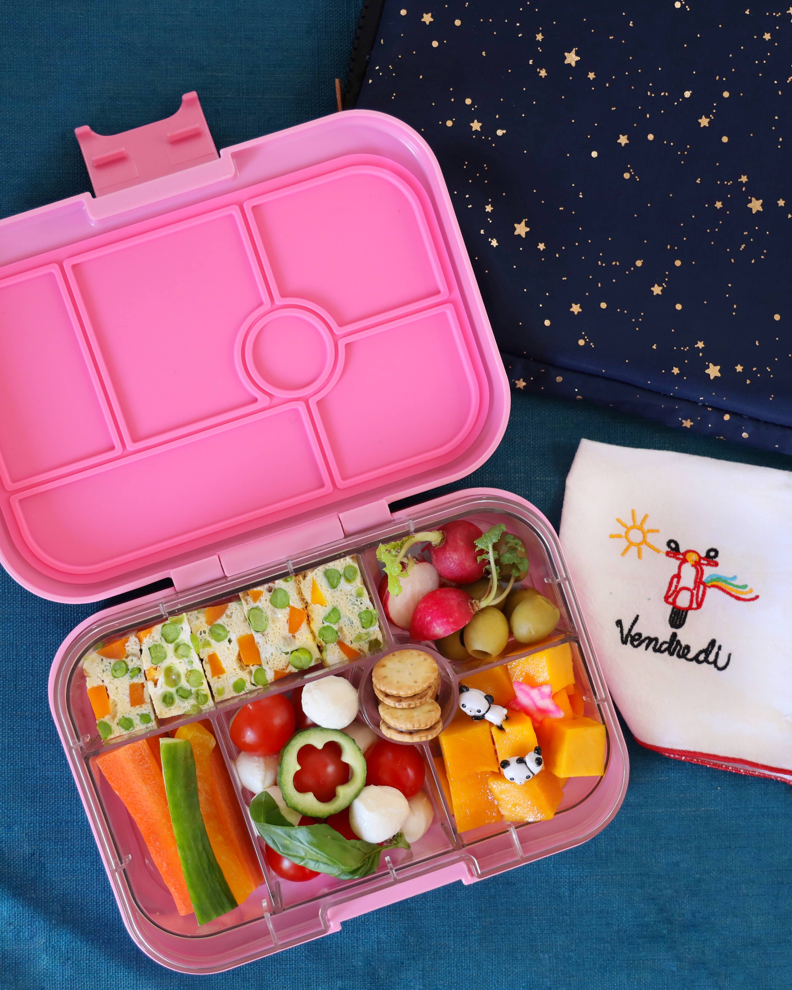 Yumbox Bento-Lunchbox für Kinder - Kraftvoller rosa Einhorn - Original (M) Yumbox