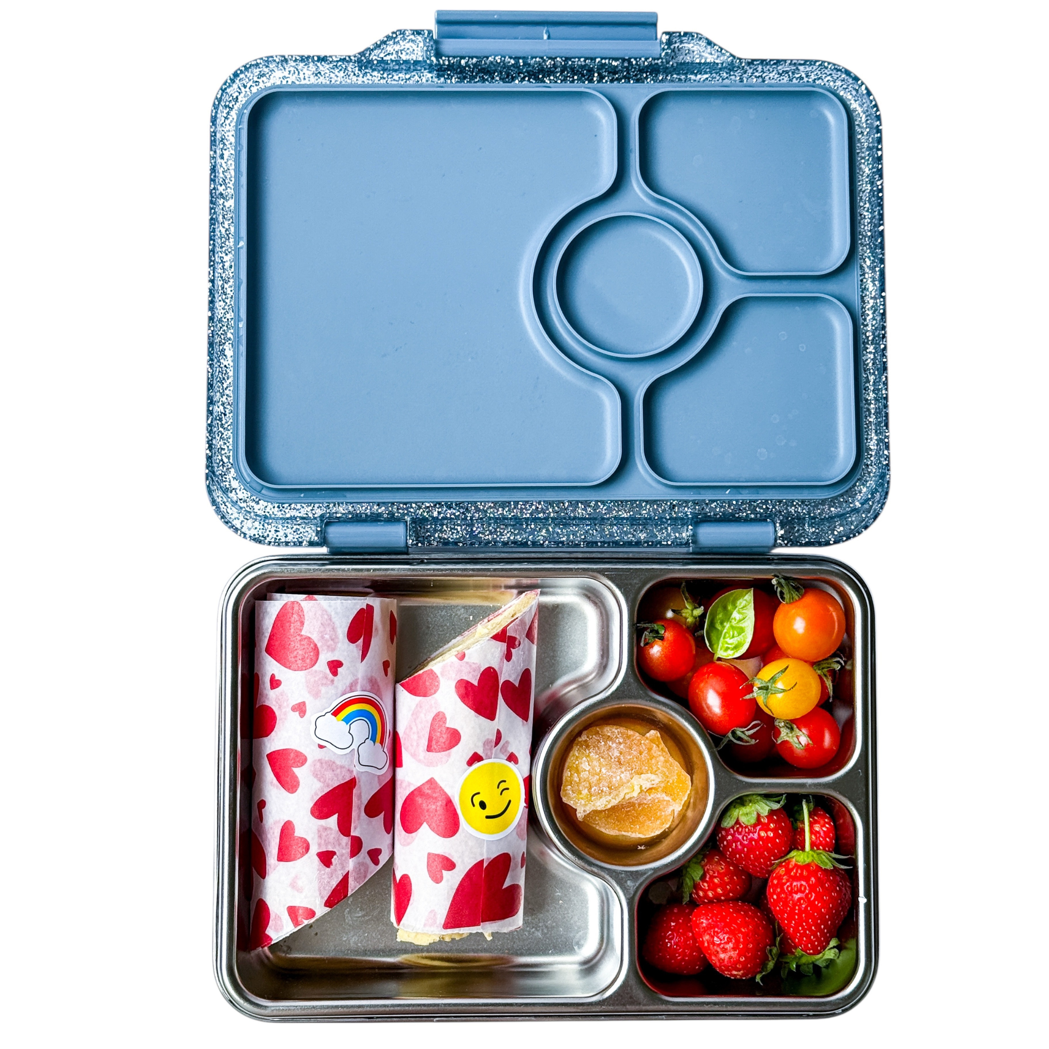 Yumbox Prêt – Glitzernde, auslaufsichere Bento-Box aus Edelstahl Yumbox