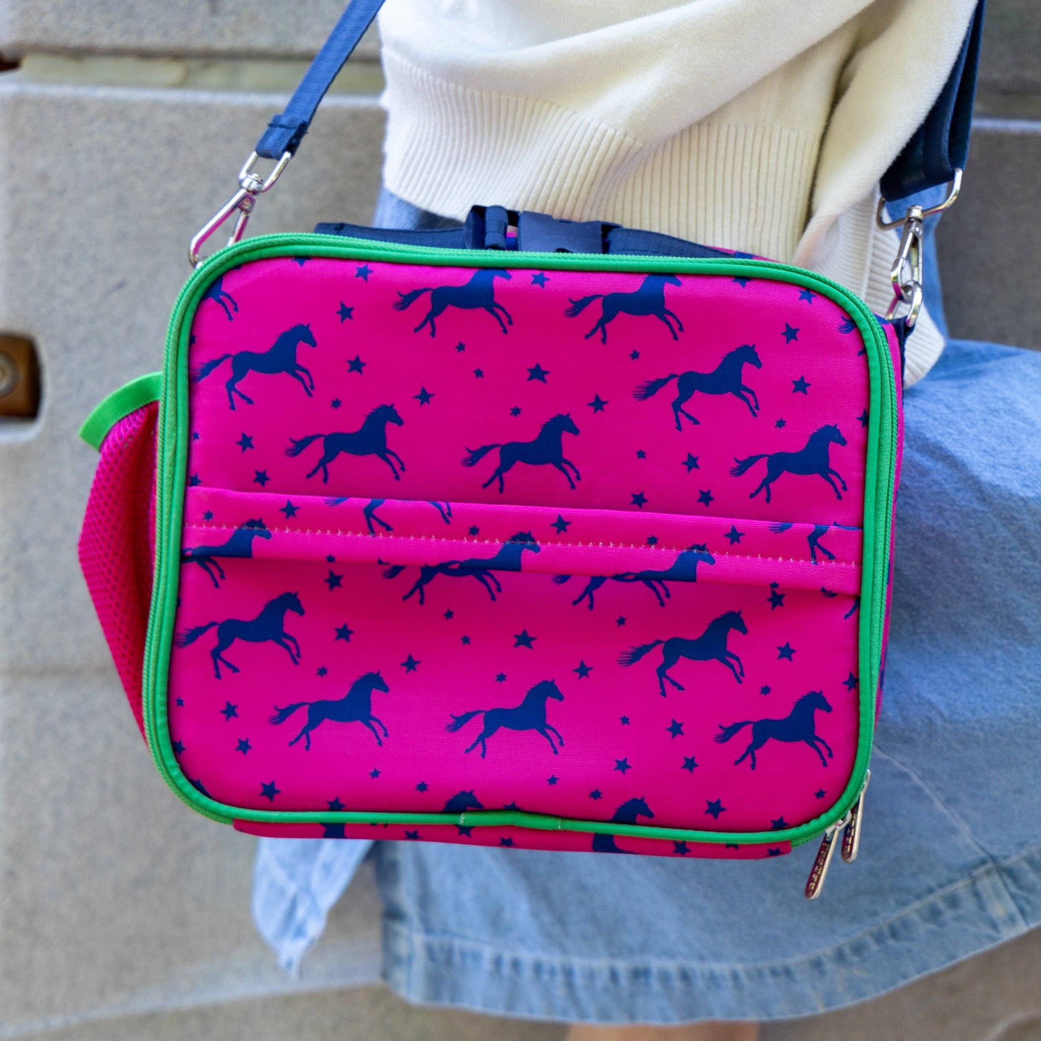 Yumbox Classic Lunch Bag – Isolierte &amp; wasserabweisende Brotdose-Tasche mit 3 Trageoptionen - Pferde&nbsp; Yumbox