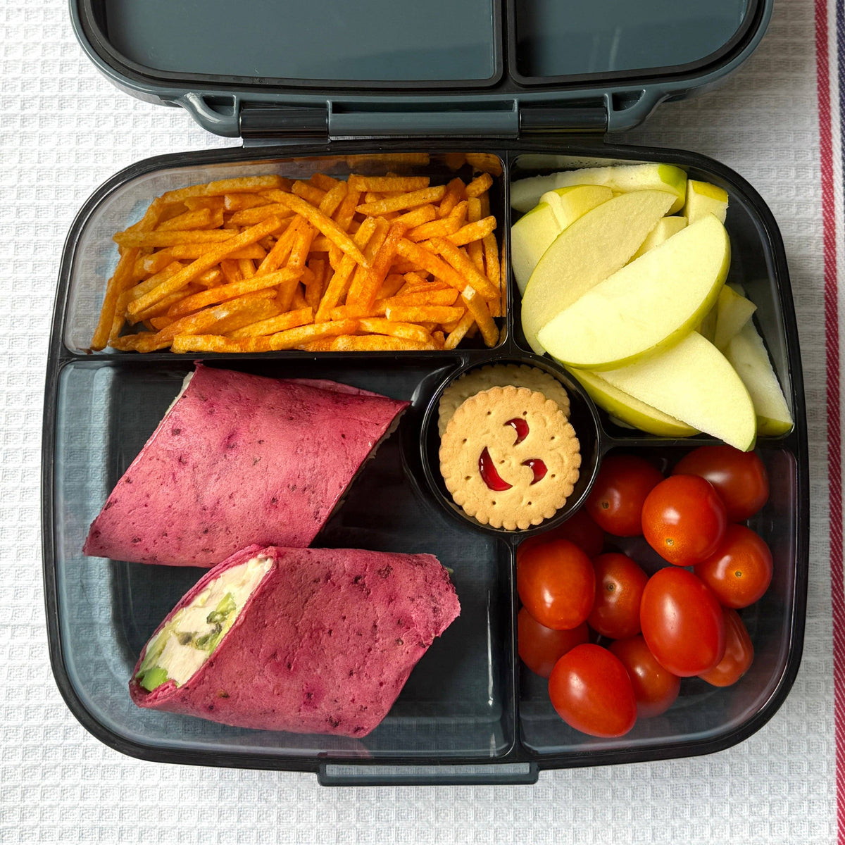 Yumbox Go - Auslaufsichere Bento-Box 5 Fächer Tiefe Lunchbox: Miami Blue Yumbox