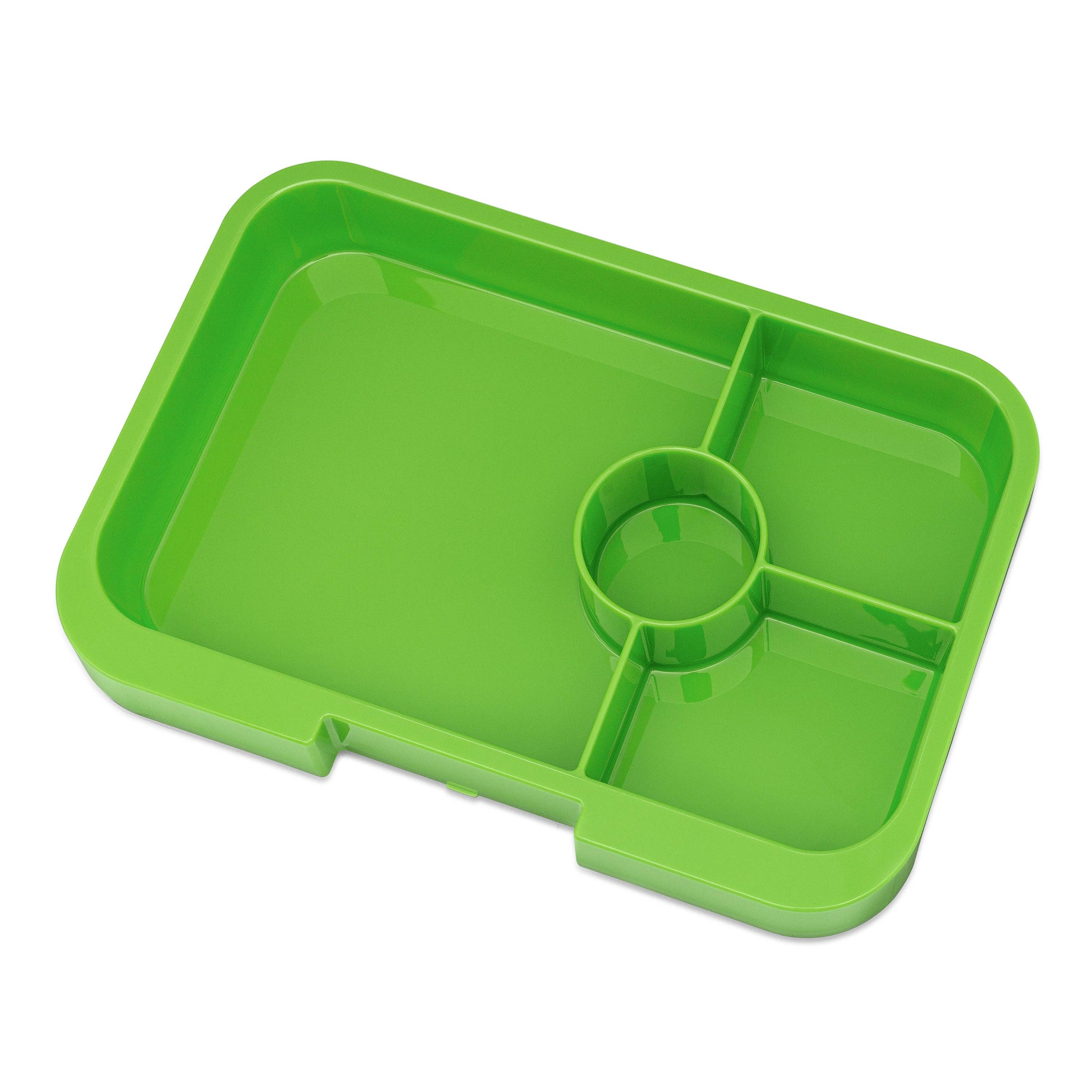 Auslaufsichere Yumbox Tapas Bento Brotdose - 4 Fächer mit Limettenschale - Grosse Grösse - palmengrün Yumbox