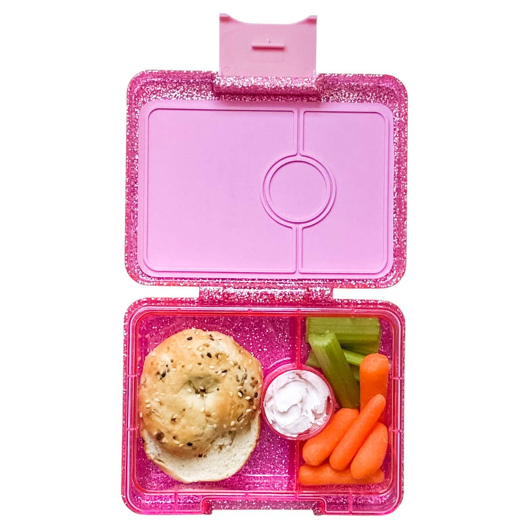 Snackgröße Kleine Bento-Lunchbox Funkelndes Pink Glitzer Yumbox